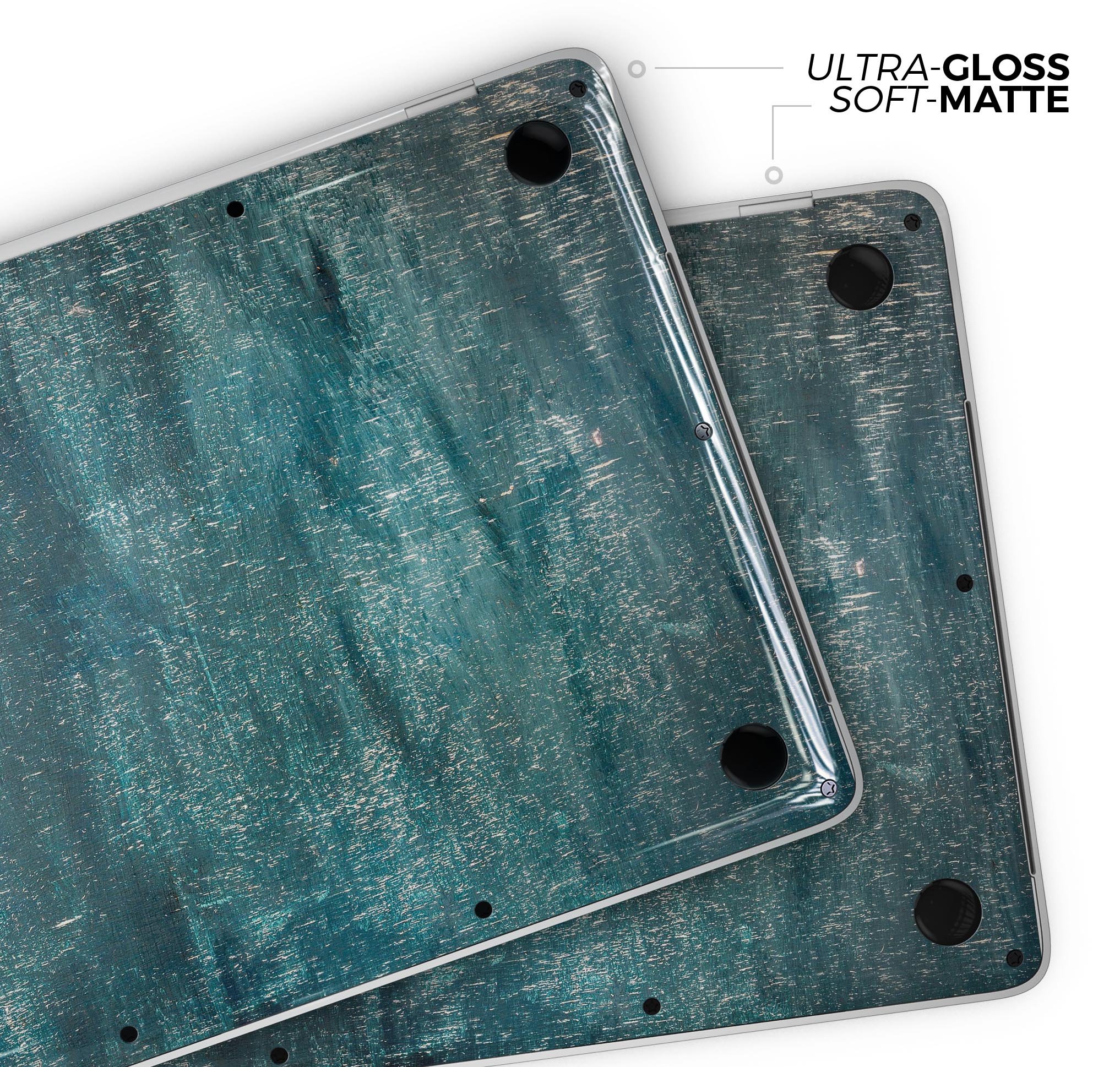 Aged Green Paint Surface skin decal wrap kit for MacBook, showcasing a stylish design with a premium vinyl finish.