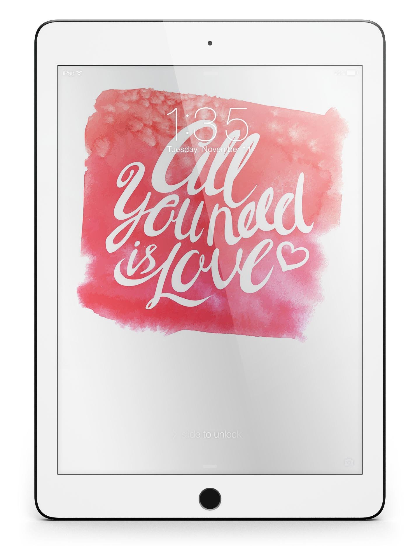 All You Need is Love Full Body Skin for iPad Pro, showcasing vibrant design and premium vinyl material.