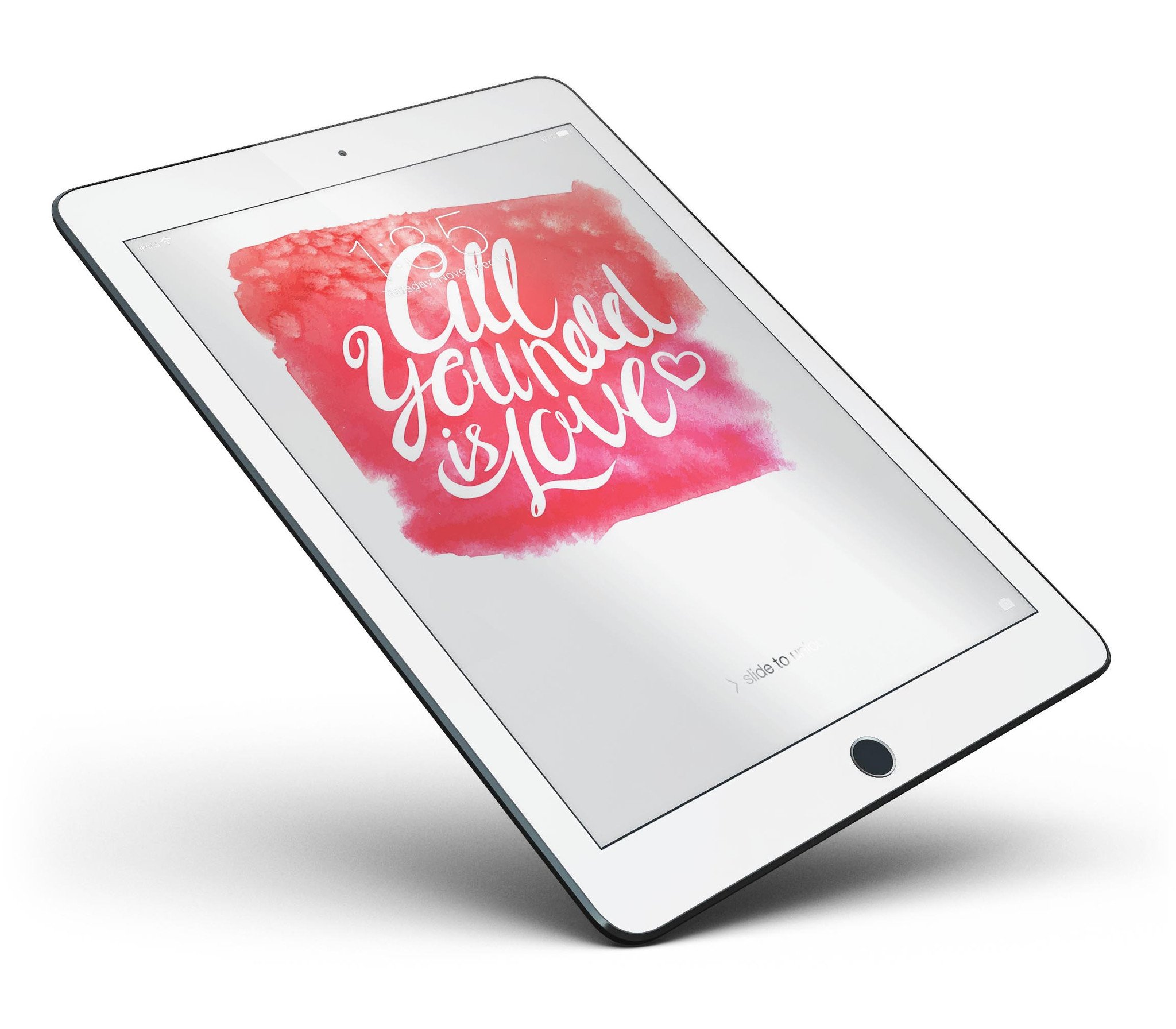 All You Need is Love Full Body Skin for iPad Pro, showcasing vibrant design and premium vinyl material.