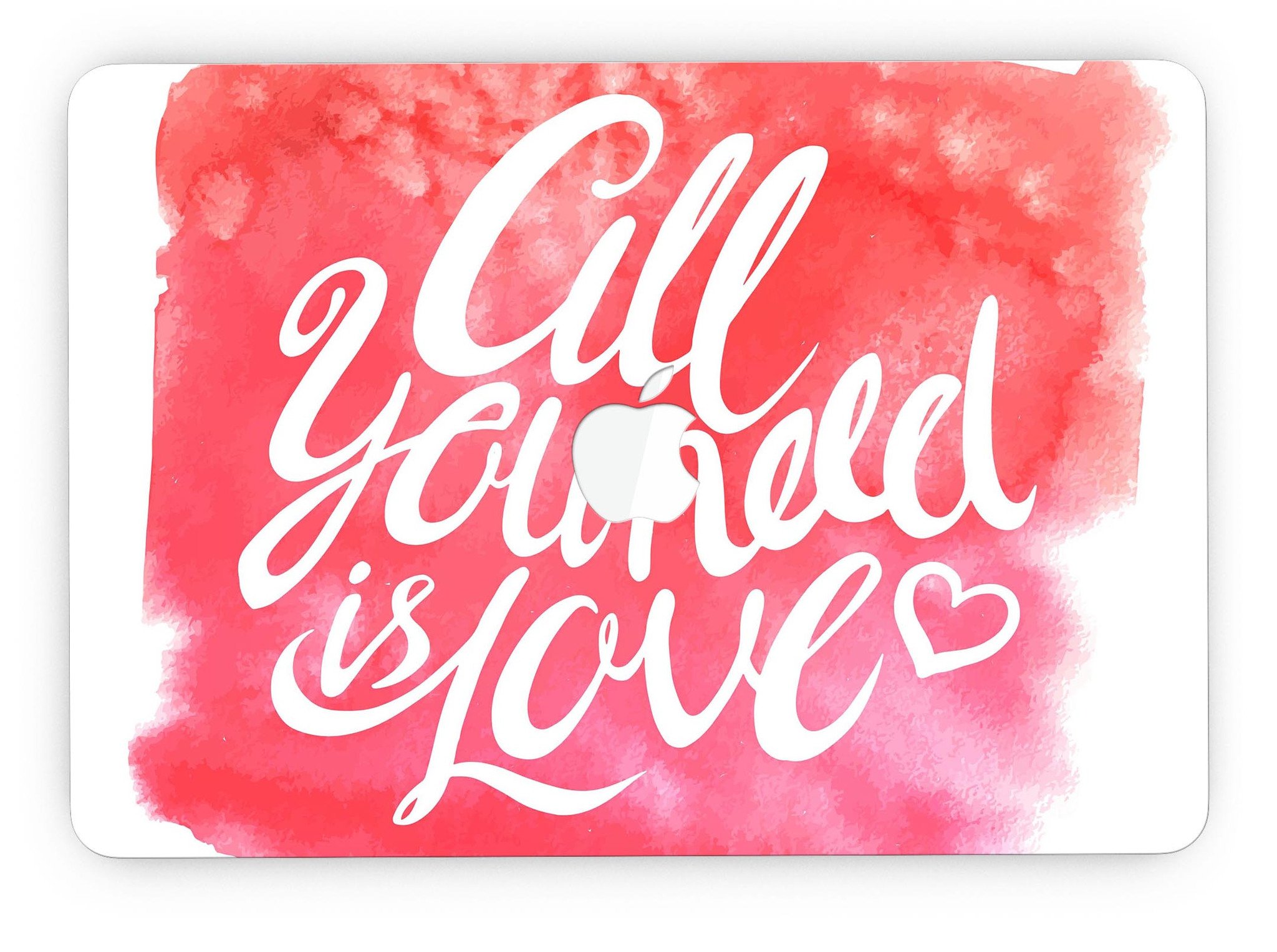 Stylish 'All You Need is Love' skin for MacBook Pro with Retina Display, showcasing vibrant design and premium vinyl material.