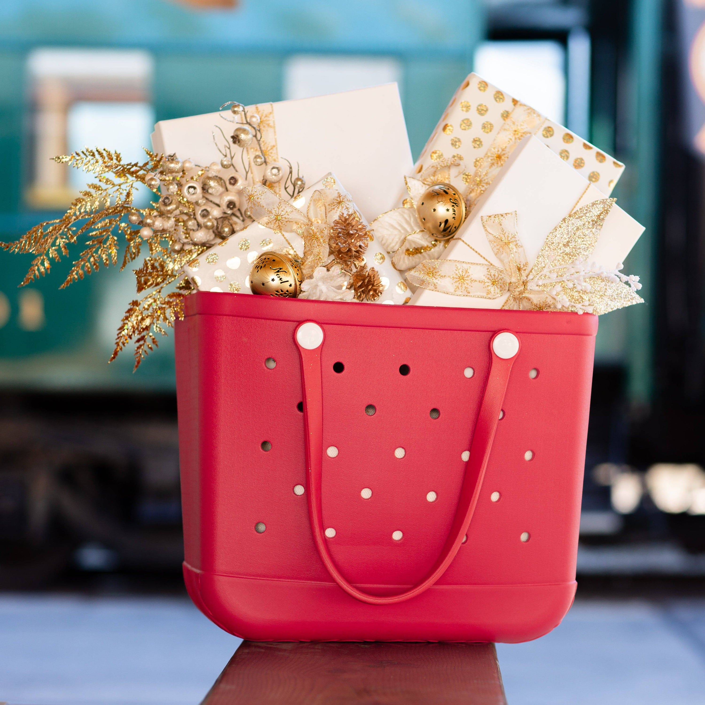 A vibrant All-Around Adventure X-Large Eva Tote in various colors, showcasing its spacious design and double handles, perfect for any occasion.