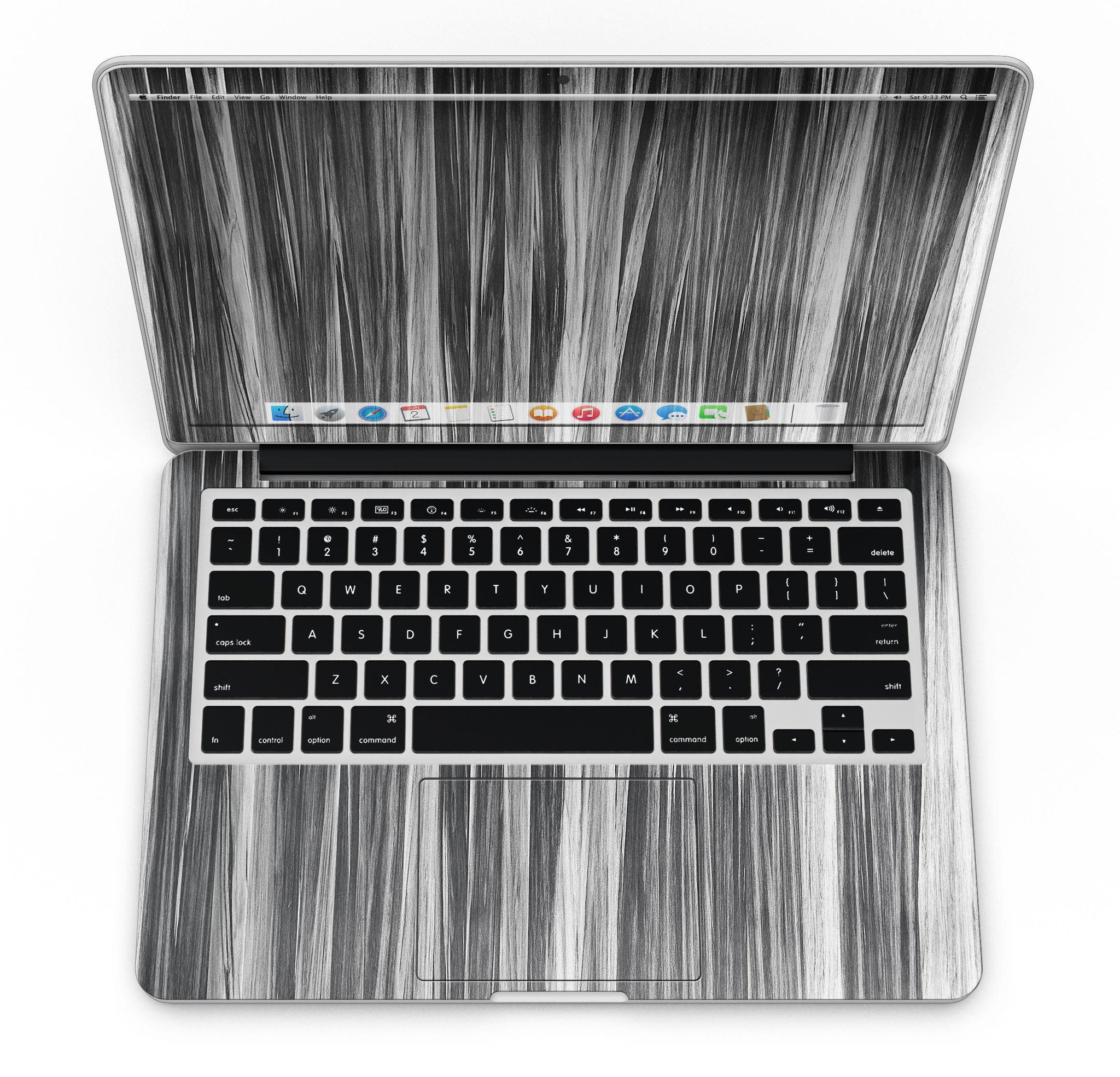 Luxurious Textured Wood Kit for 15" MacBook Pro, showcasing elegant wood finishes and precision-cut design.