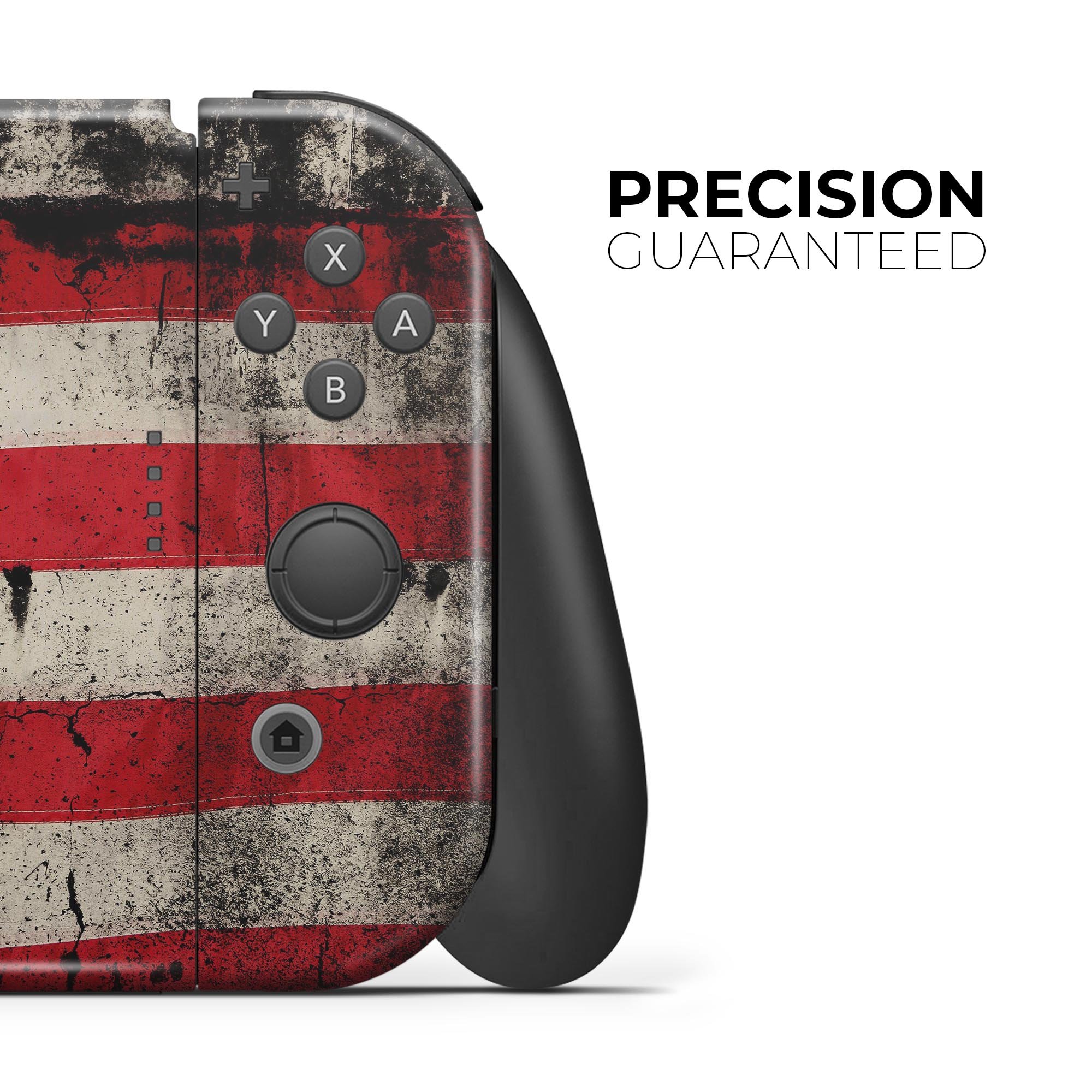 American Distressed Flag Panel skin decal wrap for Nintendo Switch, showcasing a vibrant design with a matte finish.