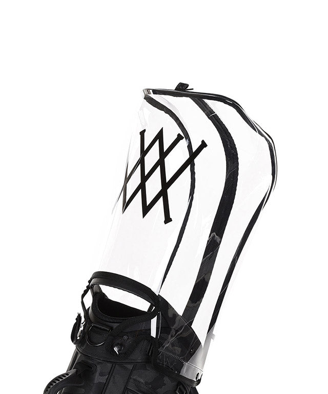 ANEW Golf Dark Camo Stand Bag in Black, showcasing its stylish design and lightweight structure.