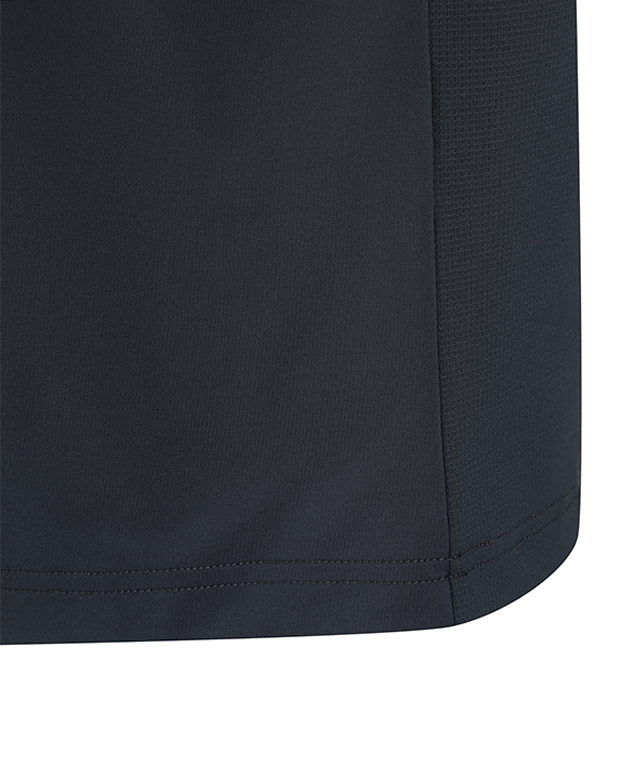 ANEW Golf Men Back Triangular Point Short T-Shirt in Dark Grey, showcasing its unique triangular design and comfortable fit.