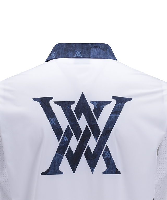 ANEW Golf Men Sleeve Ventilation Cold Fabric Long T-Shirt in White, showcasing its breathable design and stylish appearance.