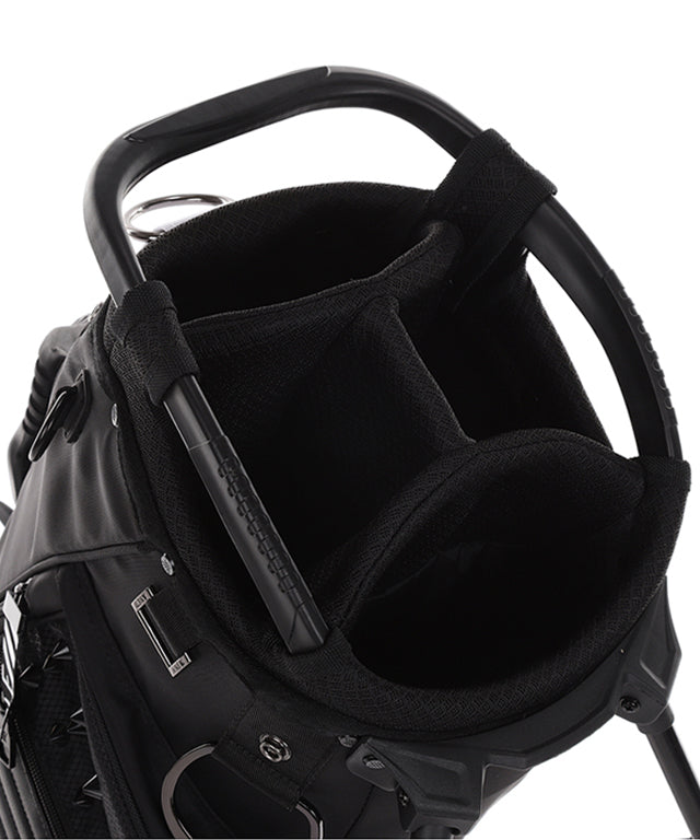 ANEW Golf Two-Color Stand Bag in Black with stylish design and multiple storage pockets.