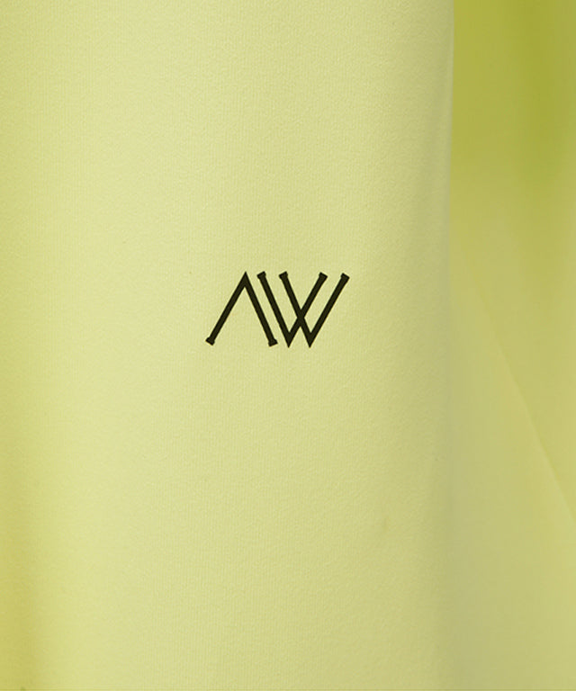 Yellow ANEW Golf Women's Beads Point Crop Short Sleeve T-Shirt with unique bead design and adjustable sleeves.