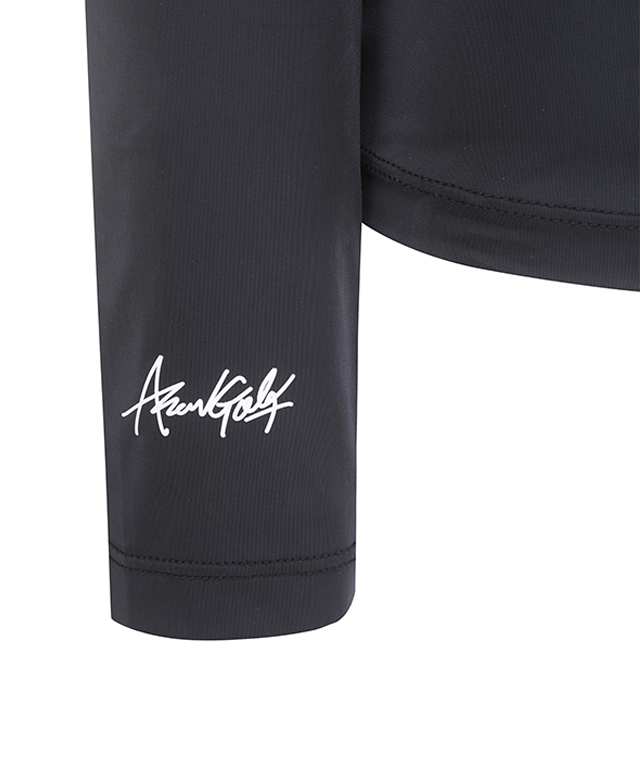 ANEW Golf Women Cold Fabric High Neck T-Shirt in Black, showcasing its stylish design and high neck feature.