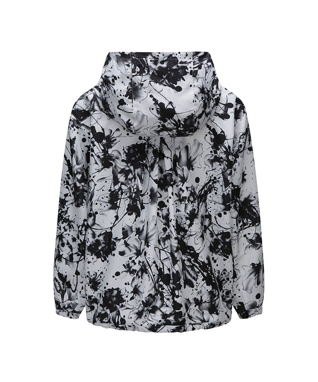 ANEW Golf Women's DTP Point Hoody Jacket in White, featuring a casual hood and adjustable hem string.