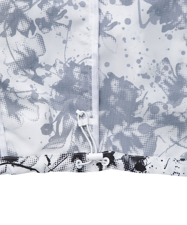 ANEW Golf Women's DTP Point Hoody Jacket in White, featuring a casual hood and adjustable hem string.