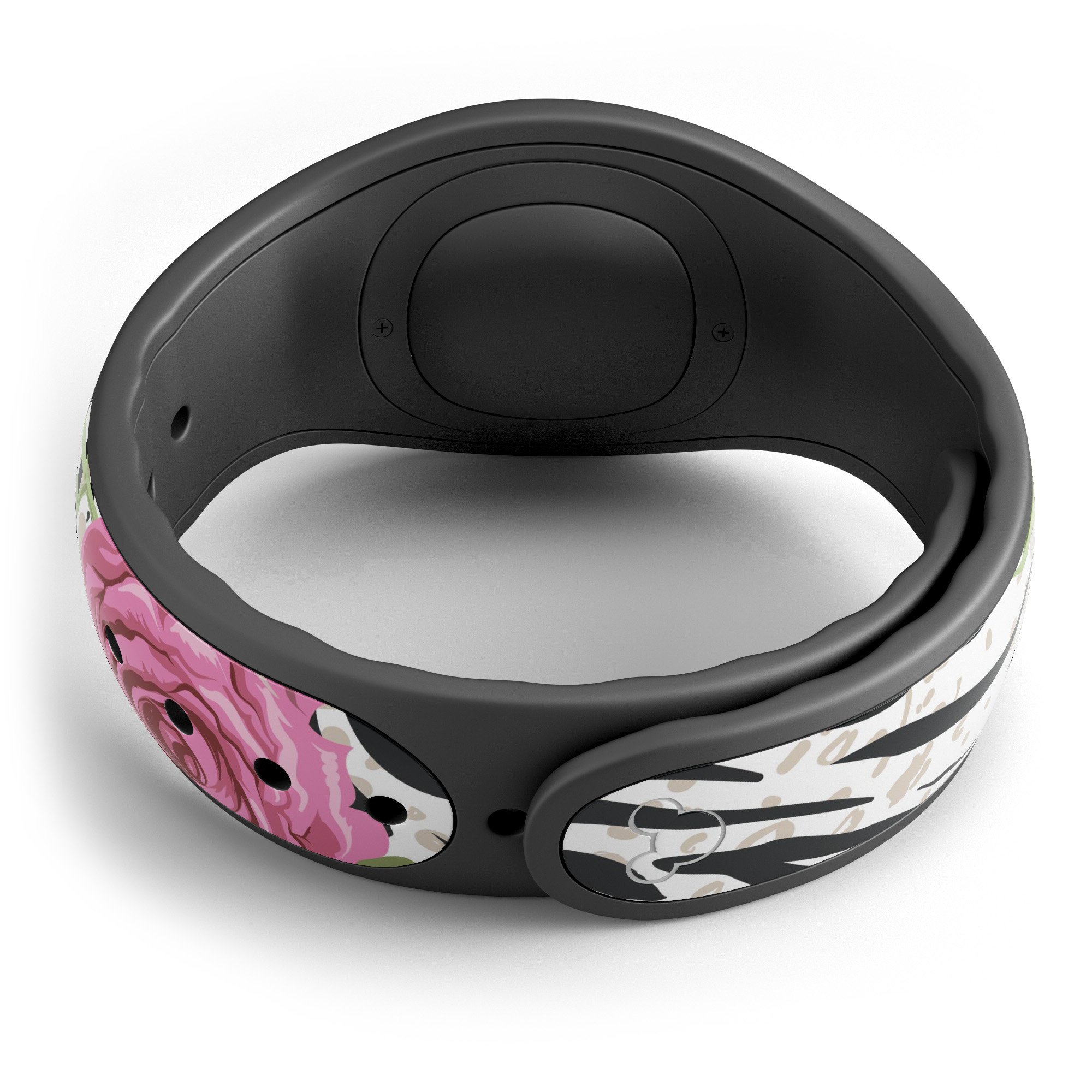 Animal Vibe Floral decal skin wrap kit for Disney Magic Band, showcasing vibrant floral patterns and high-quality finish.