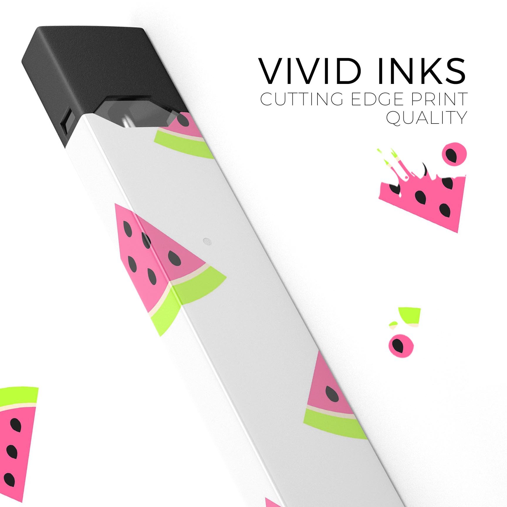Animated Watermelon Pattern skin wrap for JUUL device, showcasing vibrant colors and design.