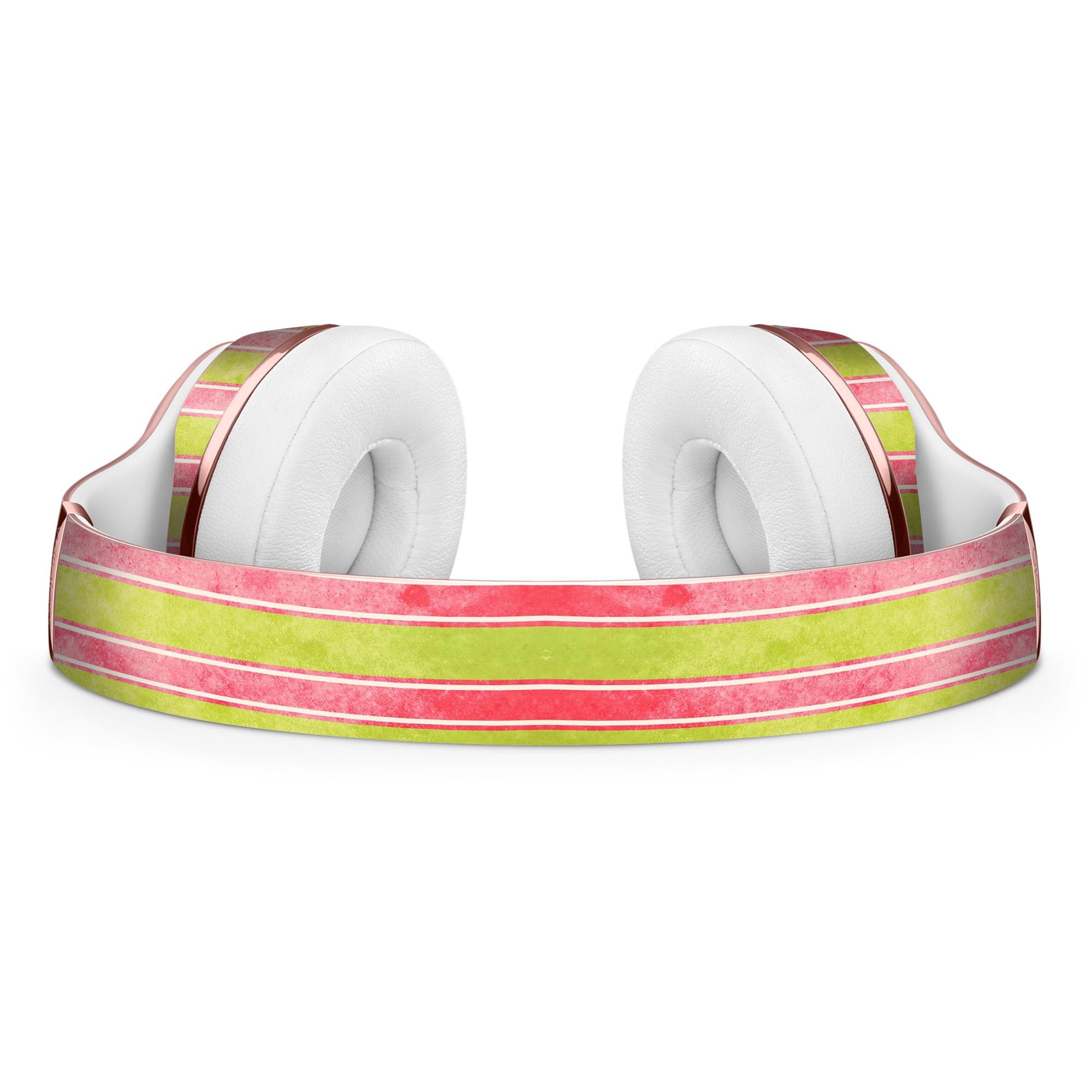 Antique Red and Yellow Vertical Stripes Skin Kit for Beats by Dre Solo 3 Wireless Headphones, showcasing vibrant colors and unique design.