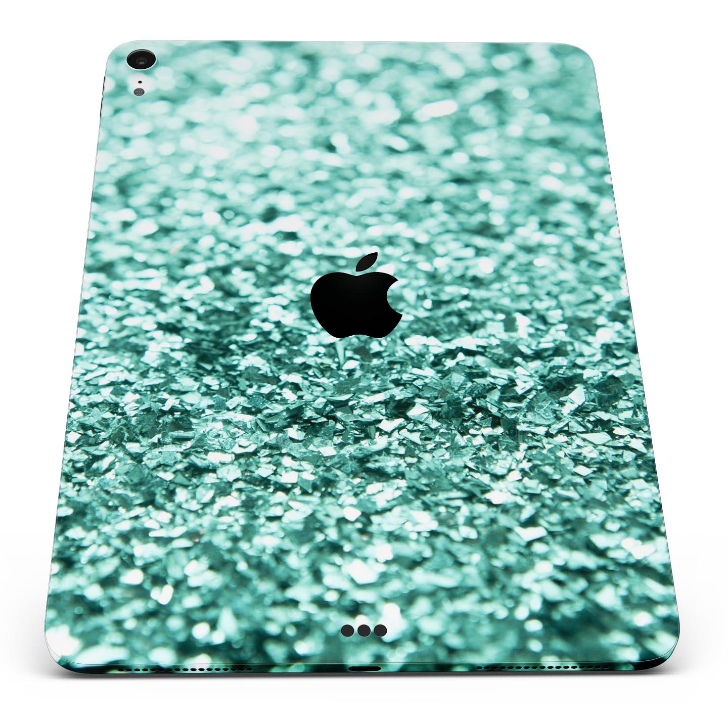 Aqua Green Glimmer Full Body Skin Decal for Apple iPad Pro, showcasing vibrant color and sleek design.