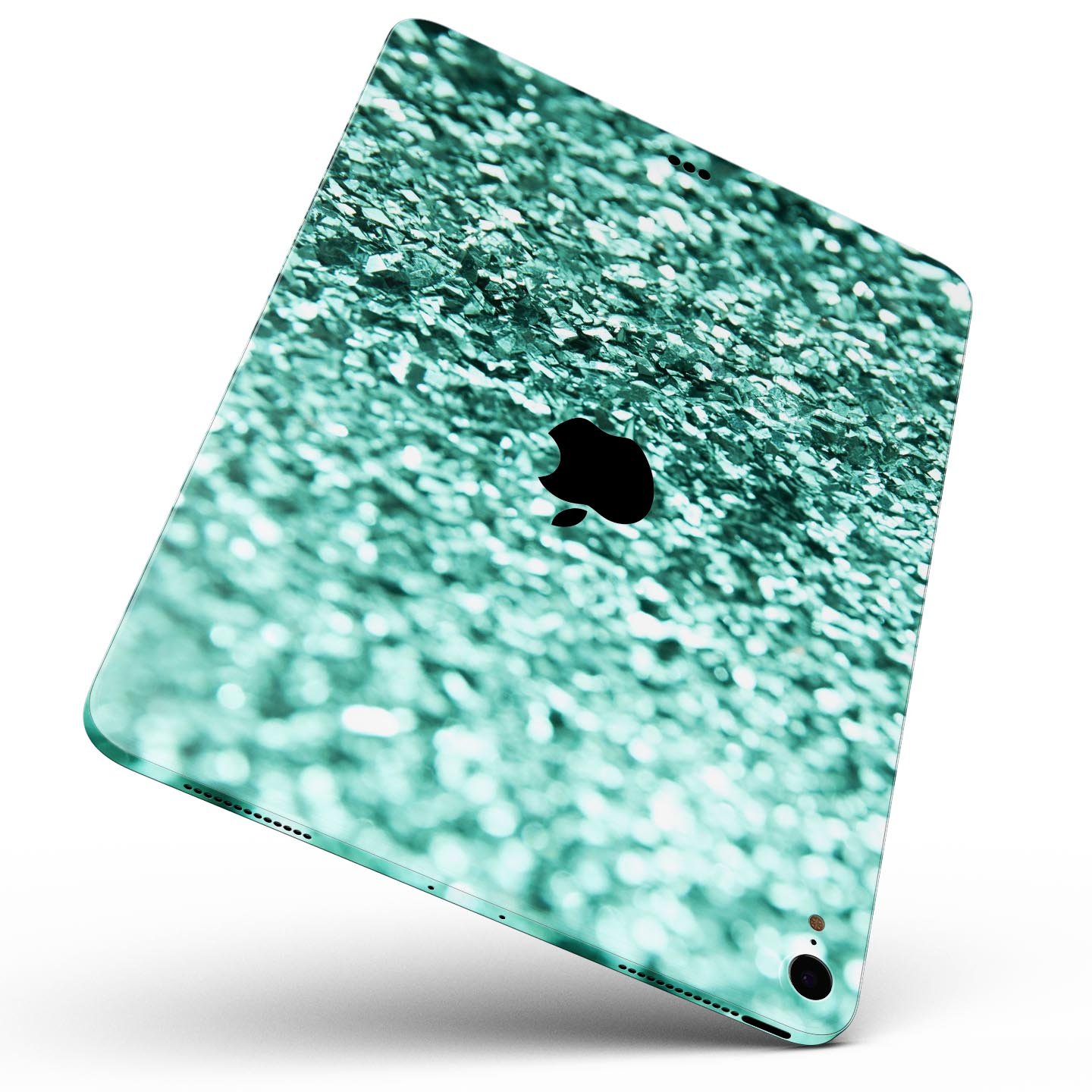 Aqua Green Glimmer Full Body Skin Decal for Apple iPad Pro, showcasing vibrant color and sleek design.