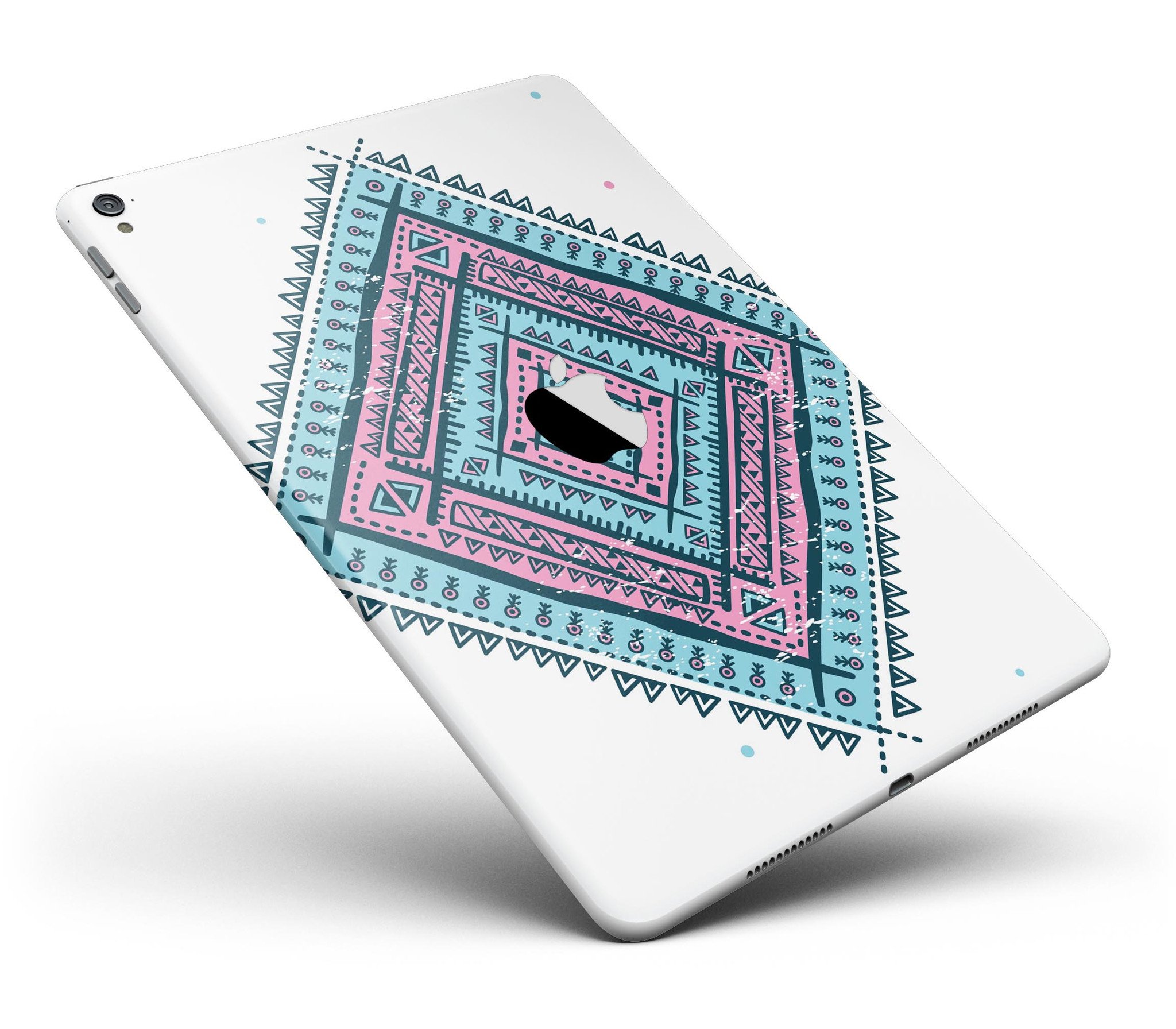 Aztec Diamond Full Body Skin for iPad Pro, showcasing its stylish design and premium vinyl material.
