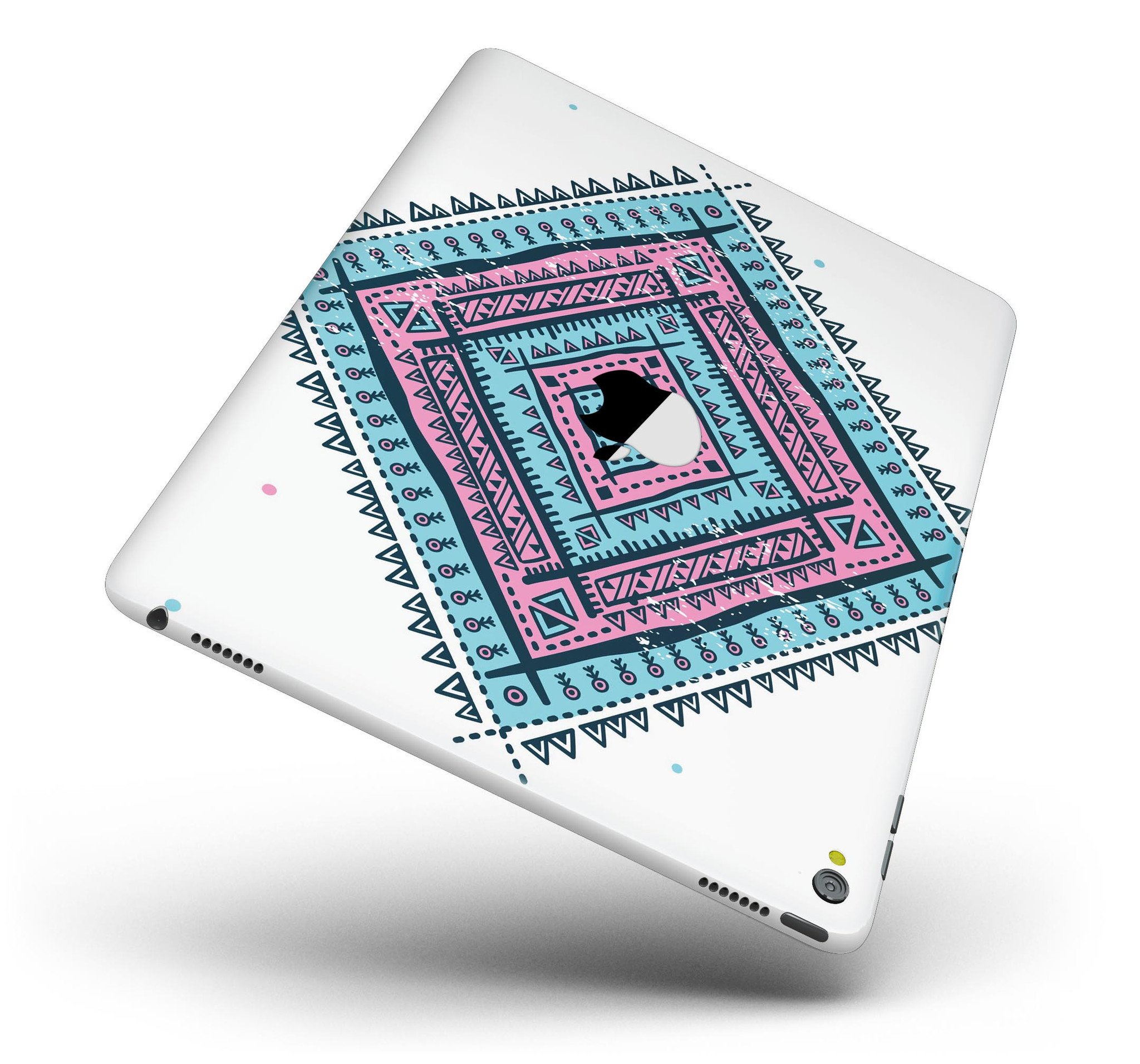 Aztec Diamond Full Body Skin for iPad Pro, showcasing its stylish design and premium vinyl material.