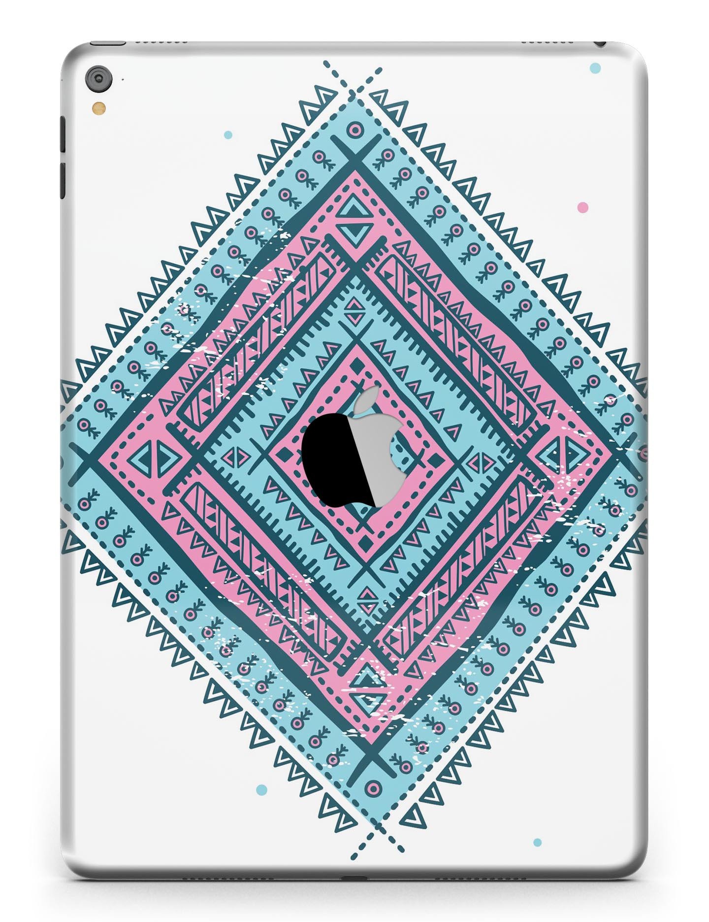 Aztec Diamond Full Body Skin for iPad Pro, showcasing its stylish design and premium vinyl material.
