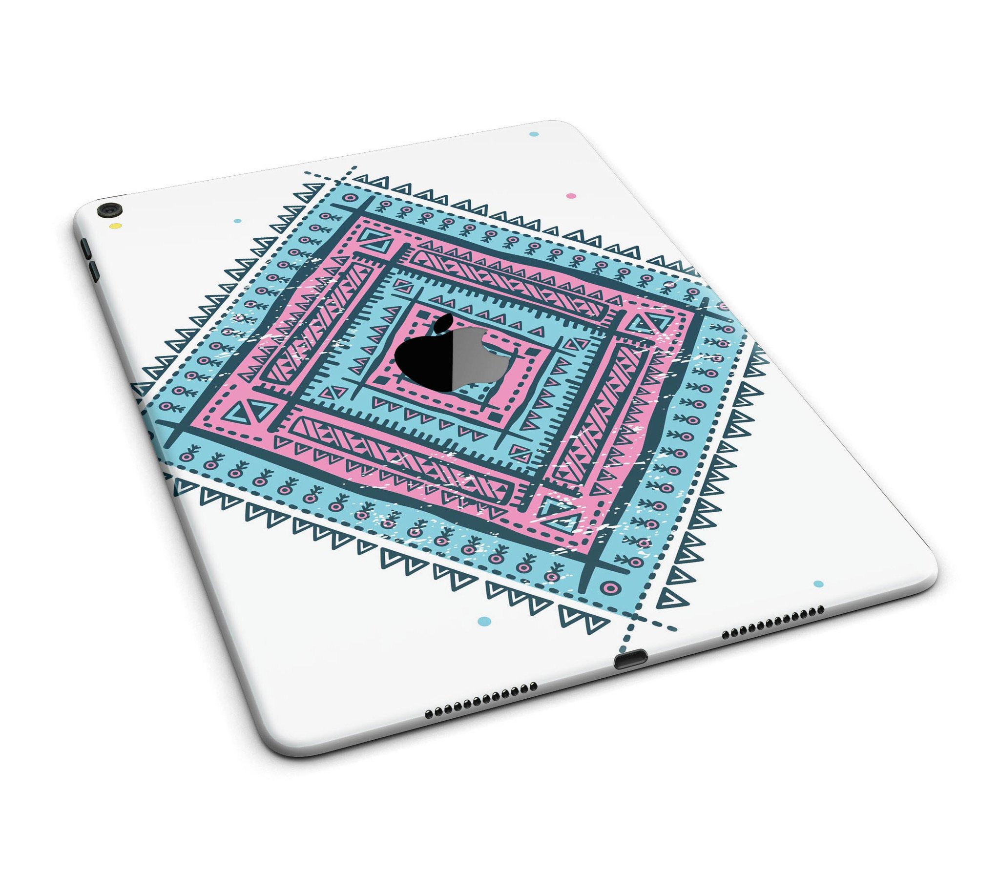 Aztec Diamond Full Body Skin for iPad Pro, showcasing its stylish design and premium vinyl material.