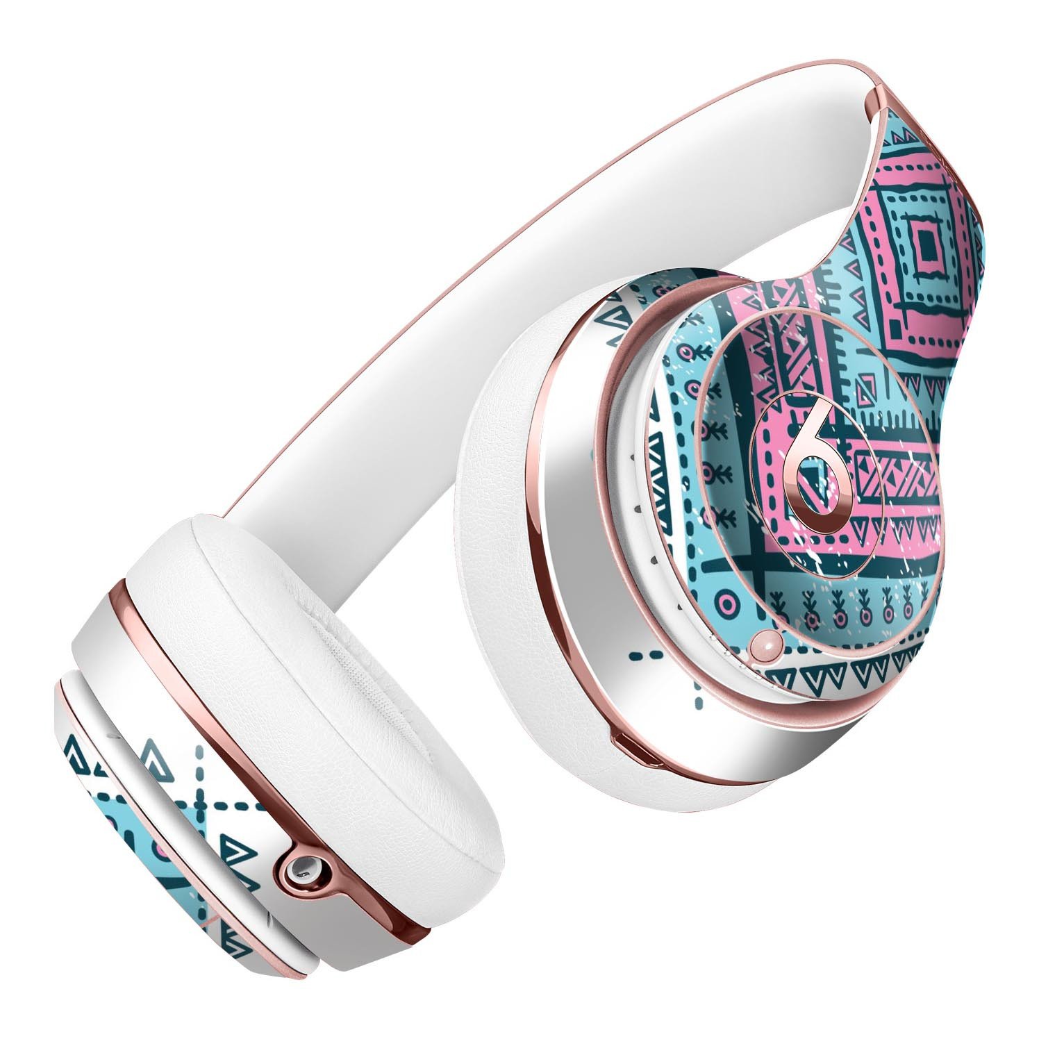 Aztec Diamond Full-Body Skin Kit for Beats by Dre Solo 3 Wireless, showcasing vibrant designs and a perfect fit.