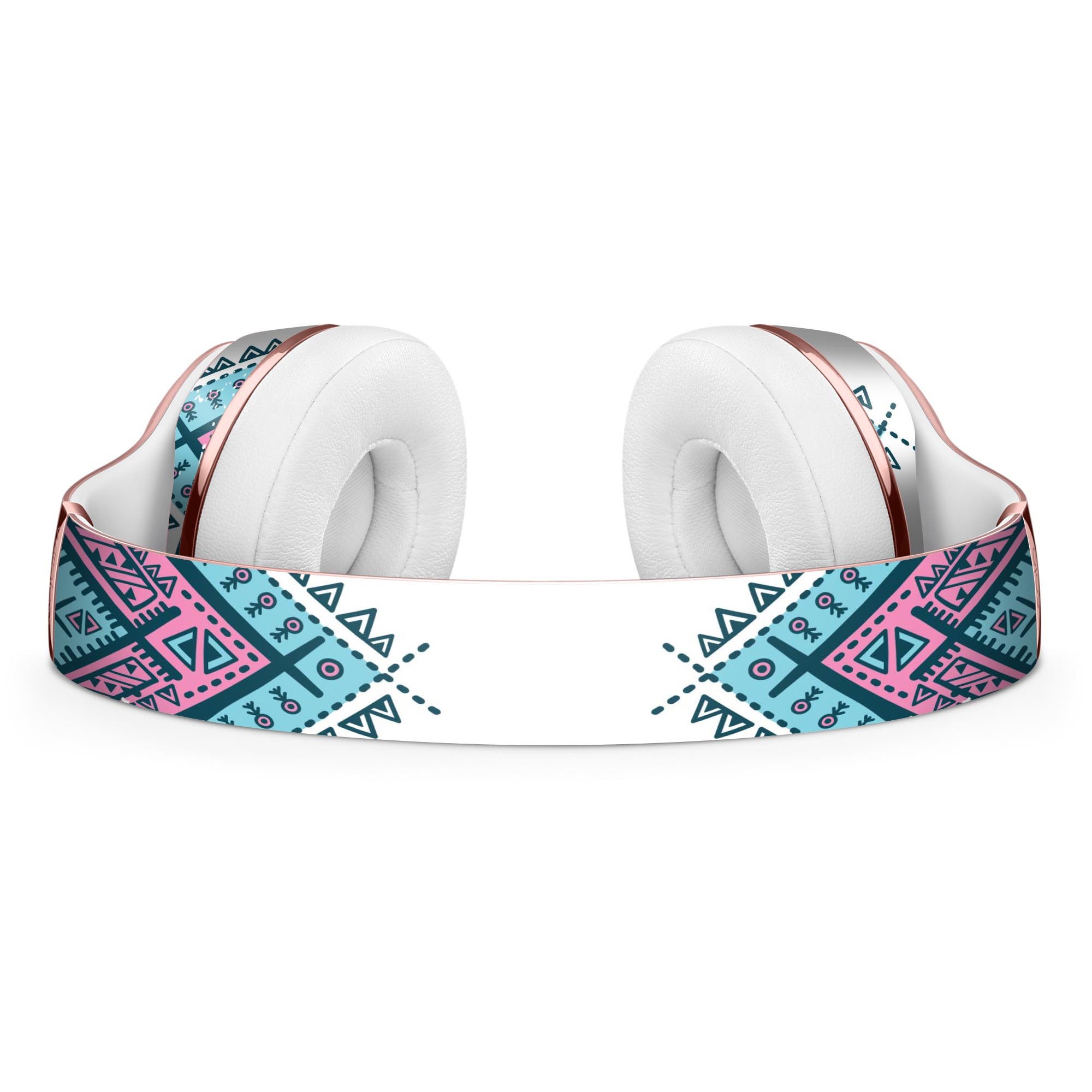 Aztec Diamond Full-Body Skin Kit for Beats by Dre Solo 3 Wireless, showcasing vibrant designs and a perfect fit.