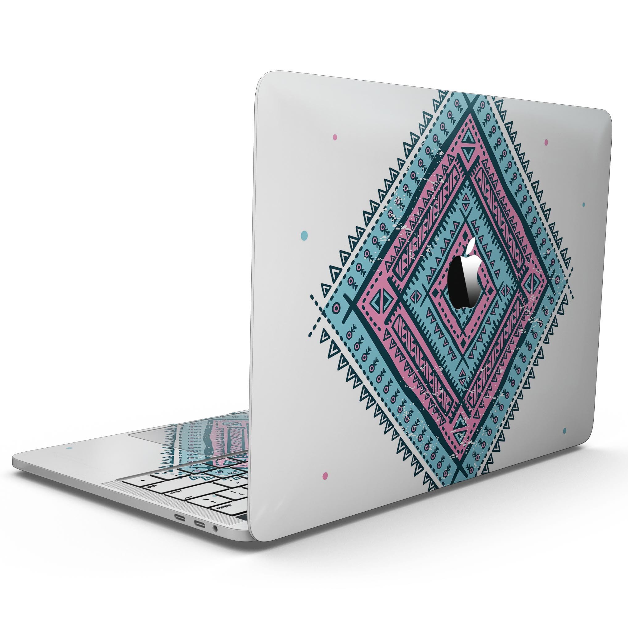 Aztec Diamond Skin Kit for MacBook Pro with Touch Bar, showcasing a stylish design and premium vinyl material.