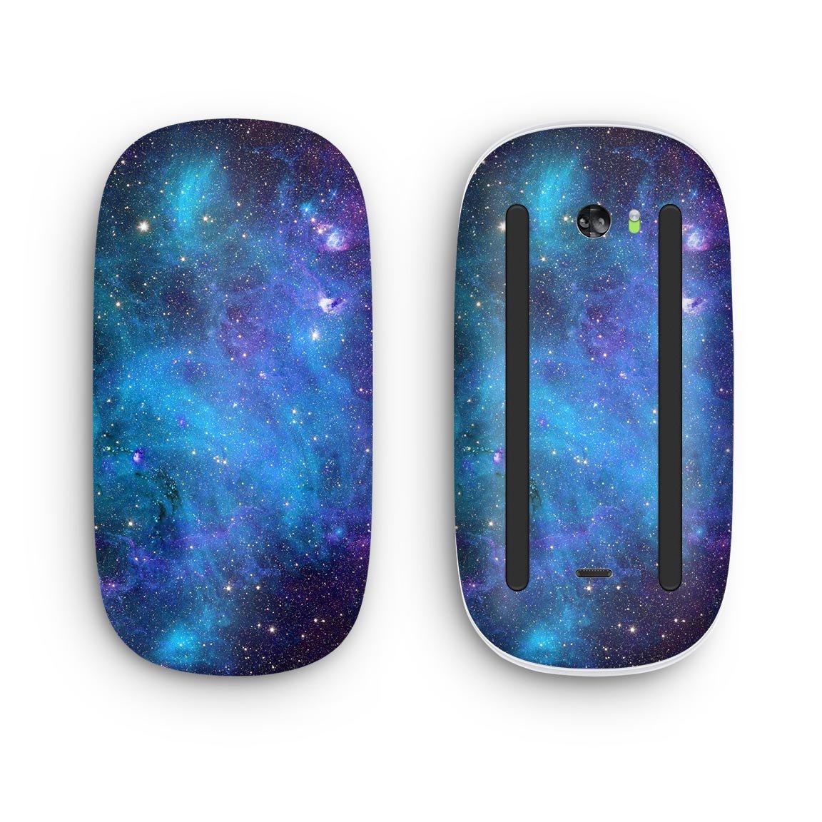 Azure Nebula skin decal wrap kit for Apple Magic Mouse, showcasing vibrant colors and a sleek design that fits snugly on the mouse.