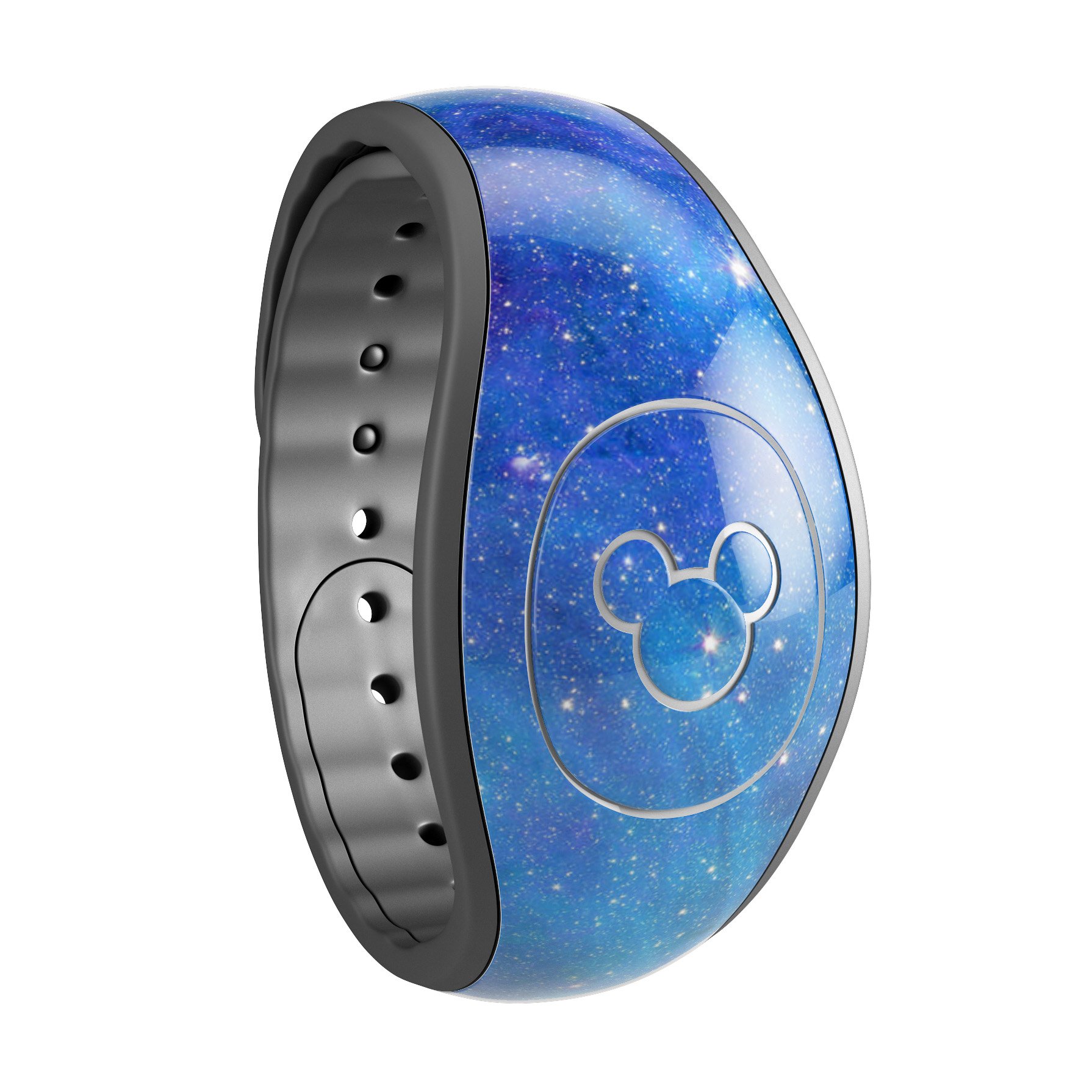 Azure Nebula Full Body Skin Decal Wrap Kit for Disney Magic Band, showcasing vibrant colors and a sleek design.