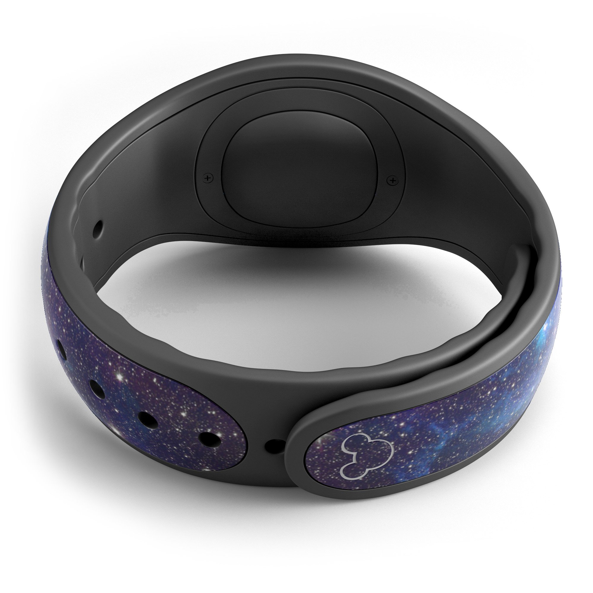 Azure Nebula Full Body Skin Decal Wrap Kit for Disney Magic Band, showcasing vibrant colors and a sleek design.