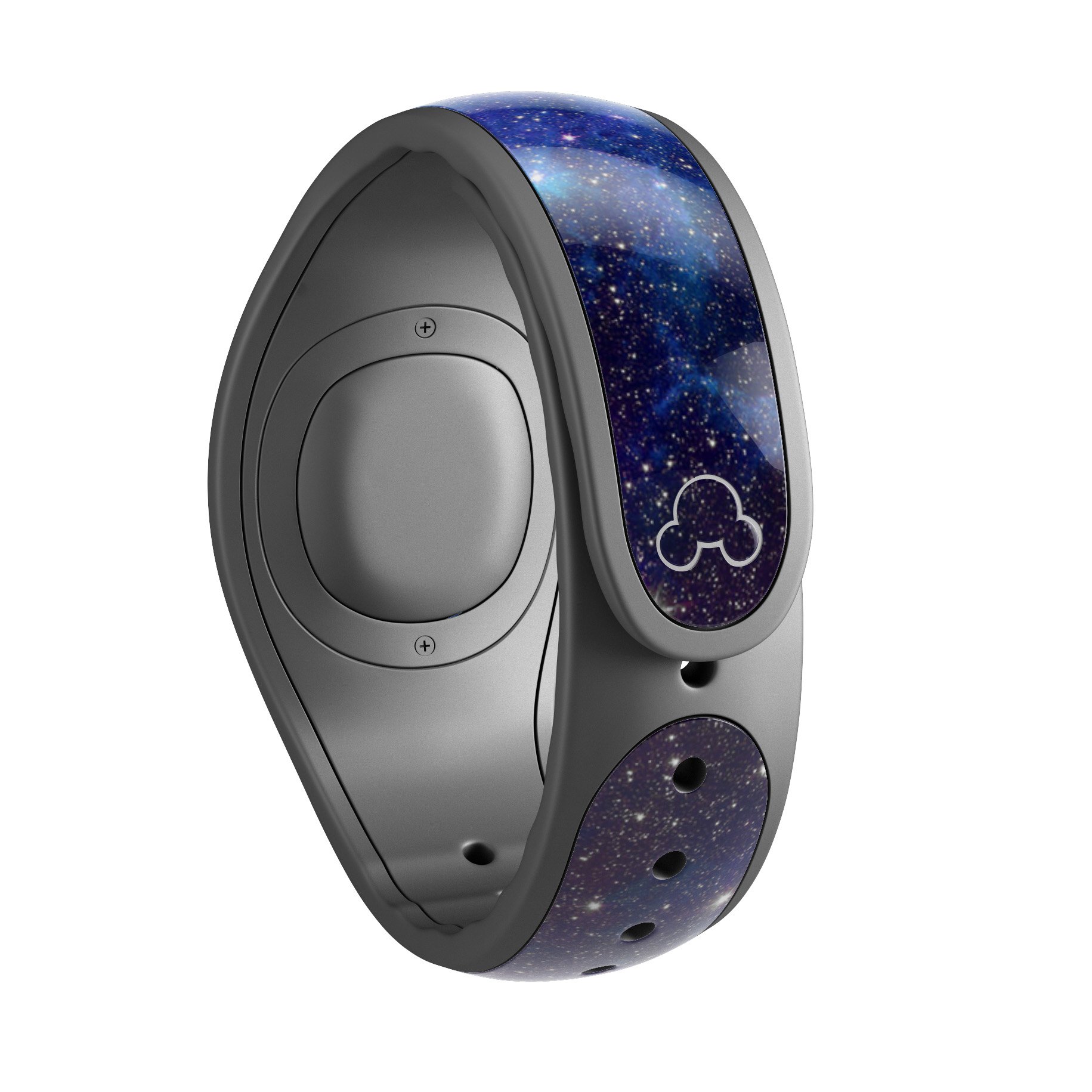 Azure Nebula Full Body Skin Decal Wrap Kit for Disney Magic Band, showcasing vibrant colors and a sleek design.