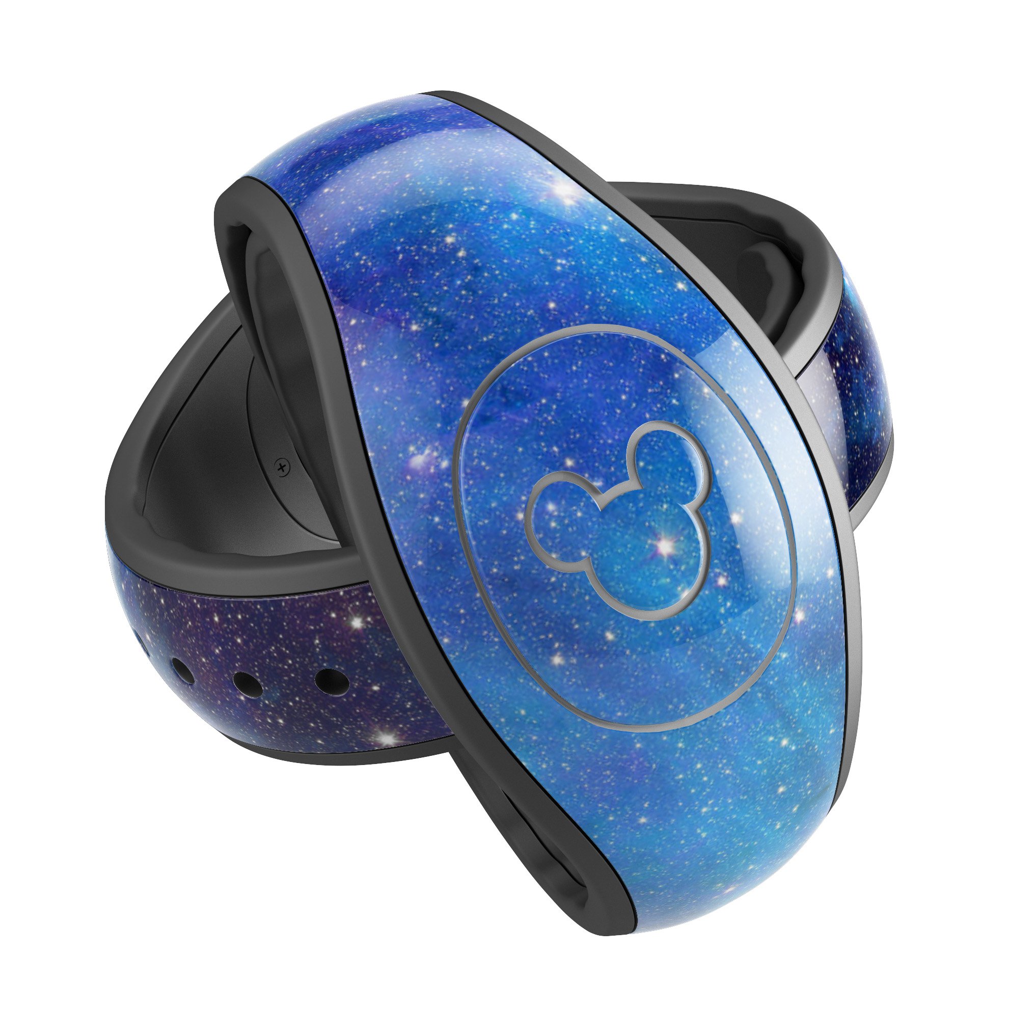 Azure Nebula Full Body Skin Decal Wrap Kit for Disney Magic Band, showcasing vibrant colors and a sleek design.