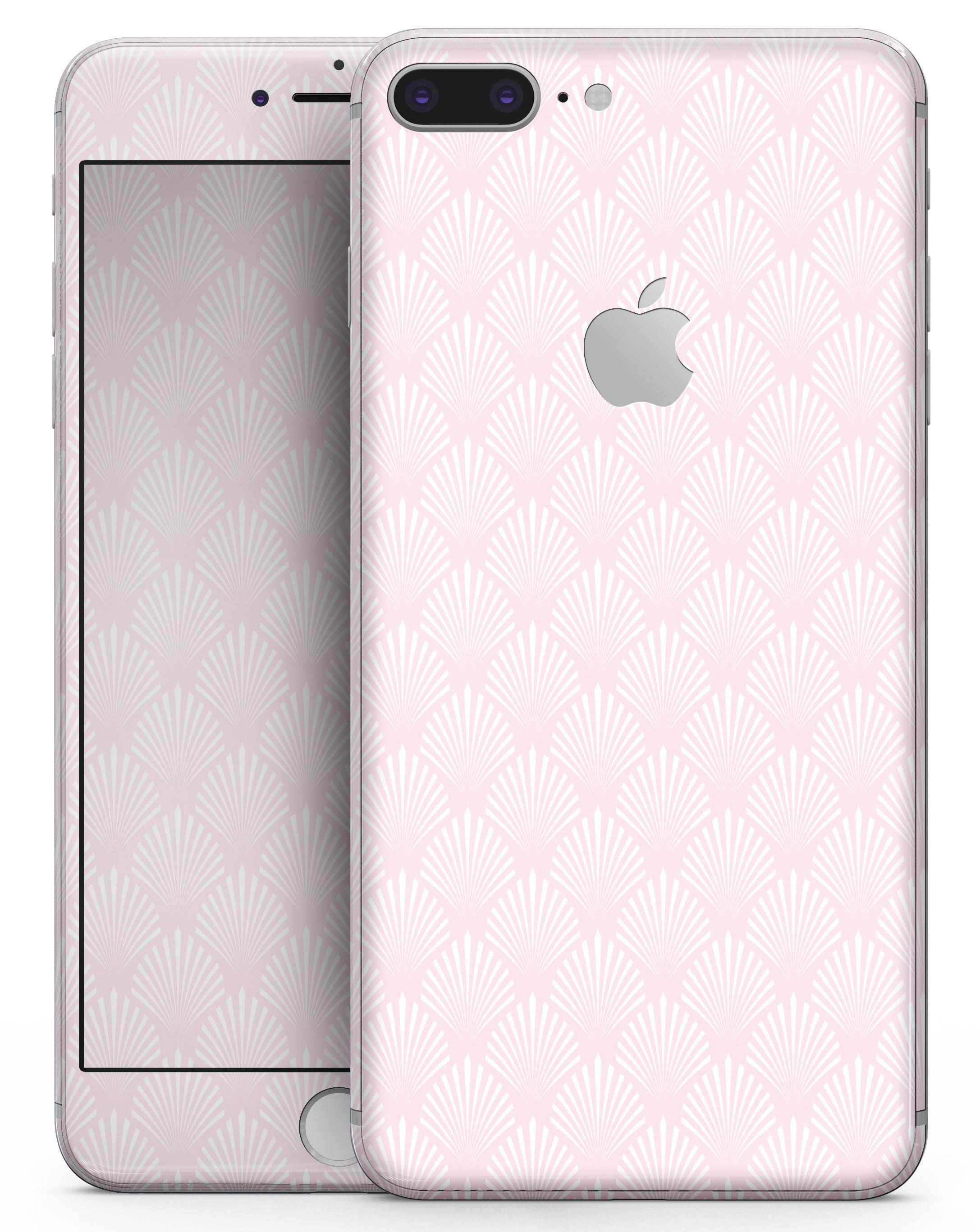 Baby Pink Shell Pattern skin for iPhone 8 or 8 Plus, showcasing a stylish design with a smooth finish.