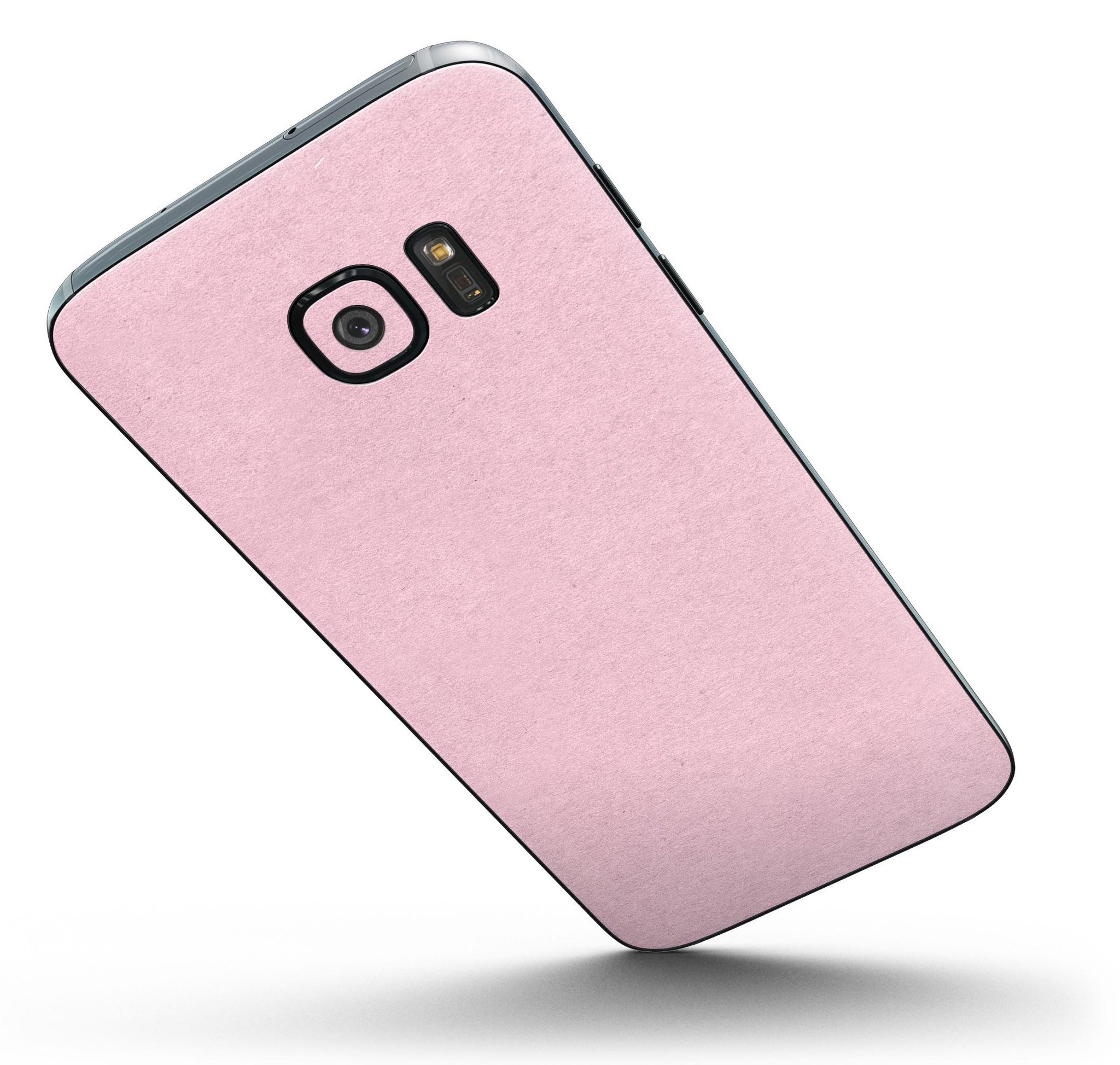 Baby Pink Solid Surface Skin-Kit for Samsung Galaxy S7, showcasing a sleek design and premium vinyl material.