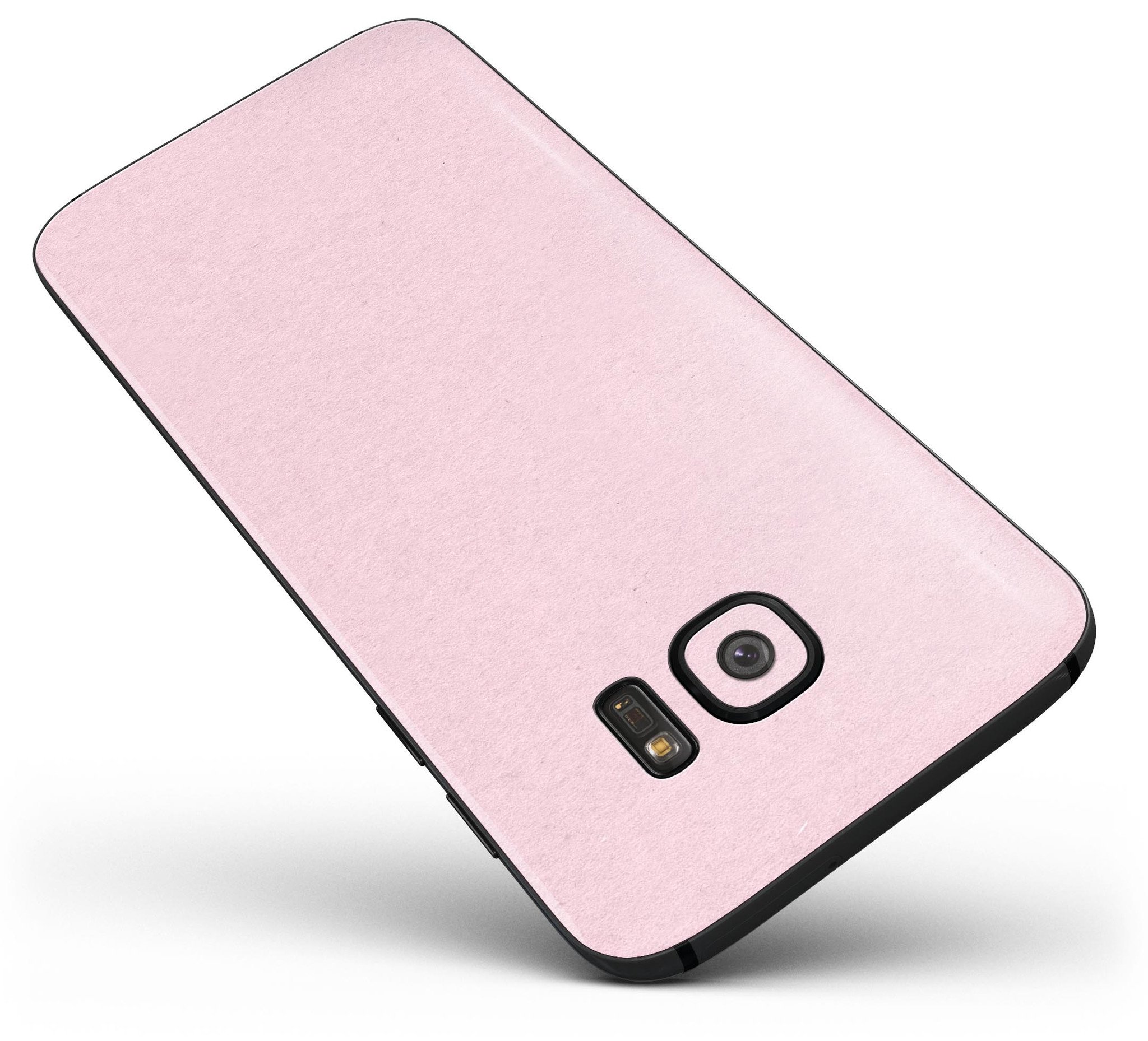 Baby Pink Solid Surface Skin-Kit for Samsung Galaxy S7, showcasing a sleek design and premium vinyl material.