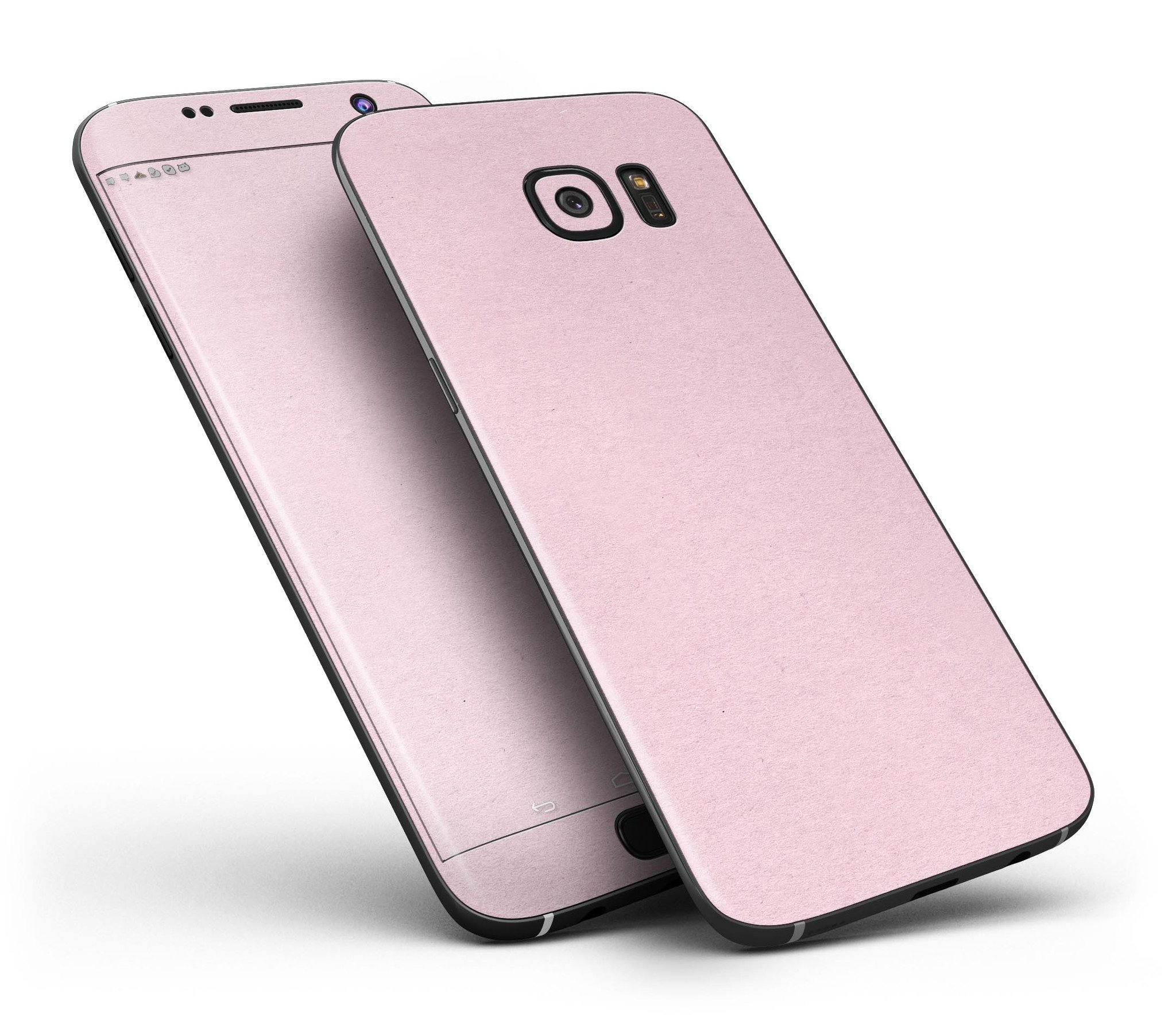Baby Pink Solid Surface Skin-Kit for Samsung Galaxy S7, showcasing a sleek design and premium vinyl material.