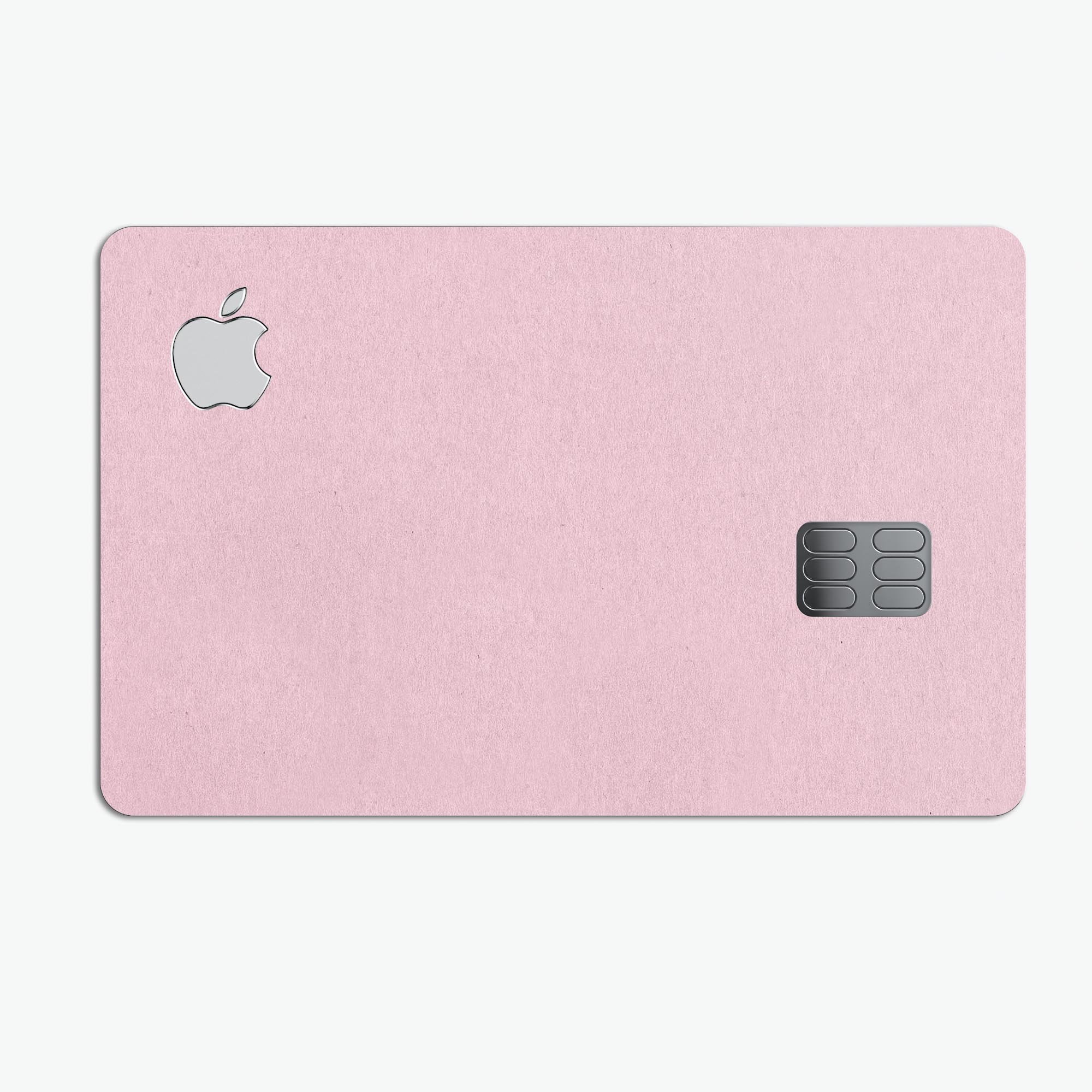 Baby Pink Solid Surface decal skin-kit for Apple Card, showcasing a stylish and protective design.