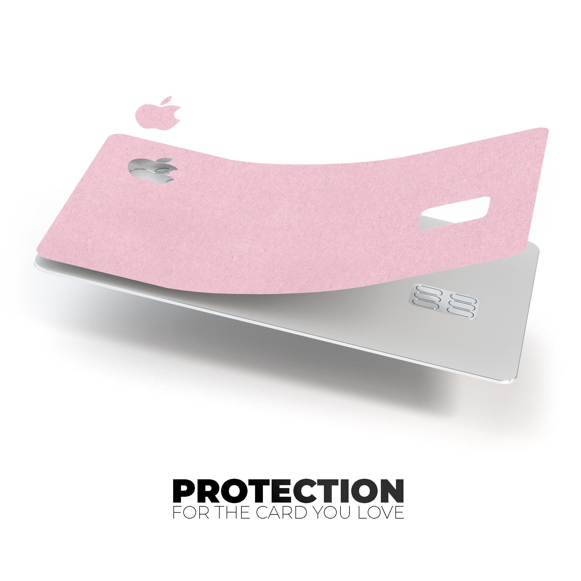 Baby Pink Solid Surface decal skin-kit for Apple Card, showcasing a stylish and protective design.