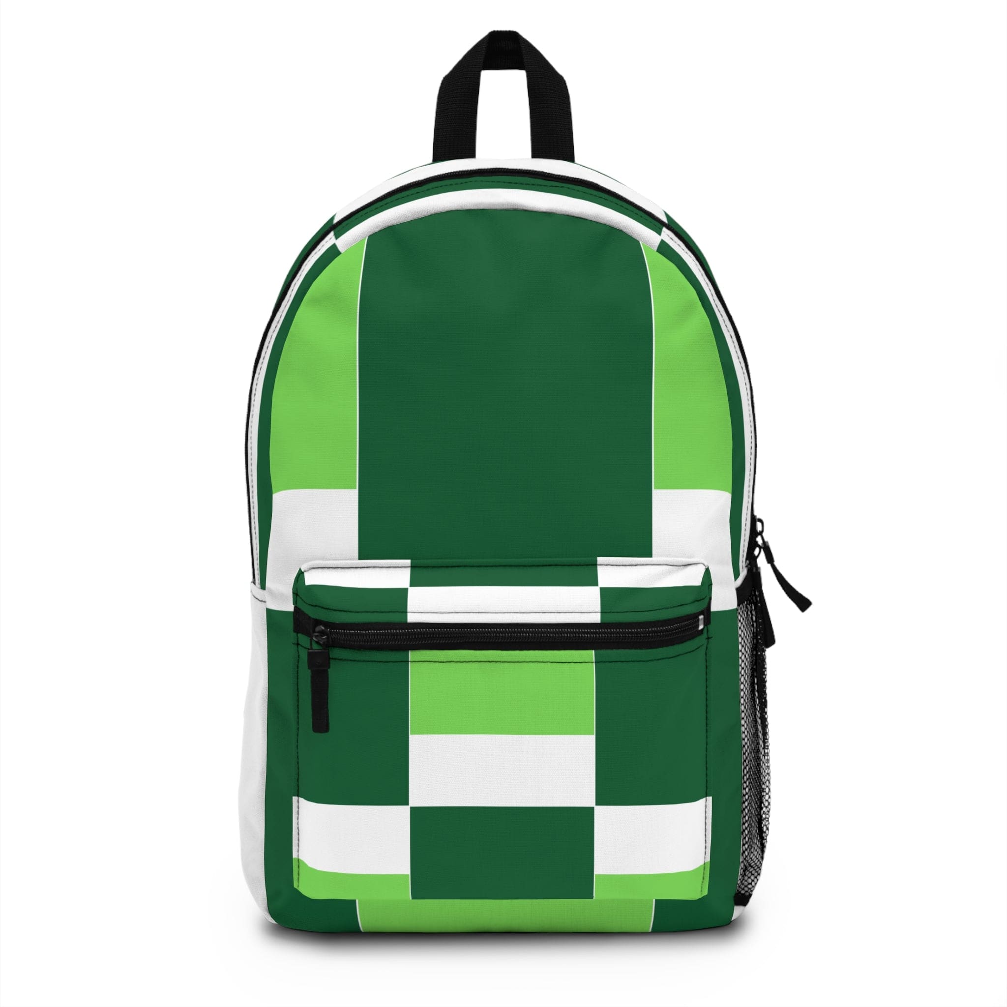 Stylish waterproof backpack in Lime Forest Irish Green, featuring adjustable straps and a sleek design, perfect for school, work, and leisure.
