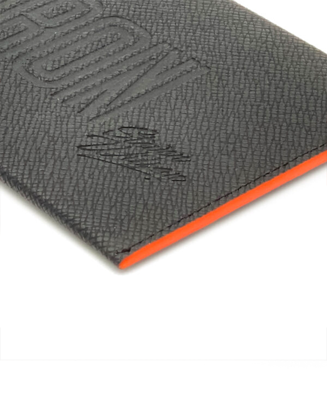 Baron x Steven Wilson Edition Long Wallet in Black, featuring a minimalistic design with artistic typography.