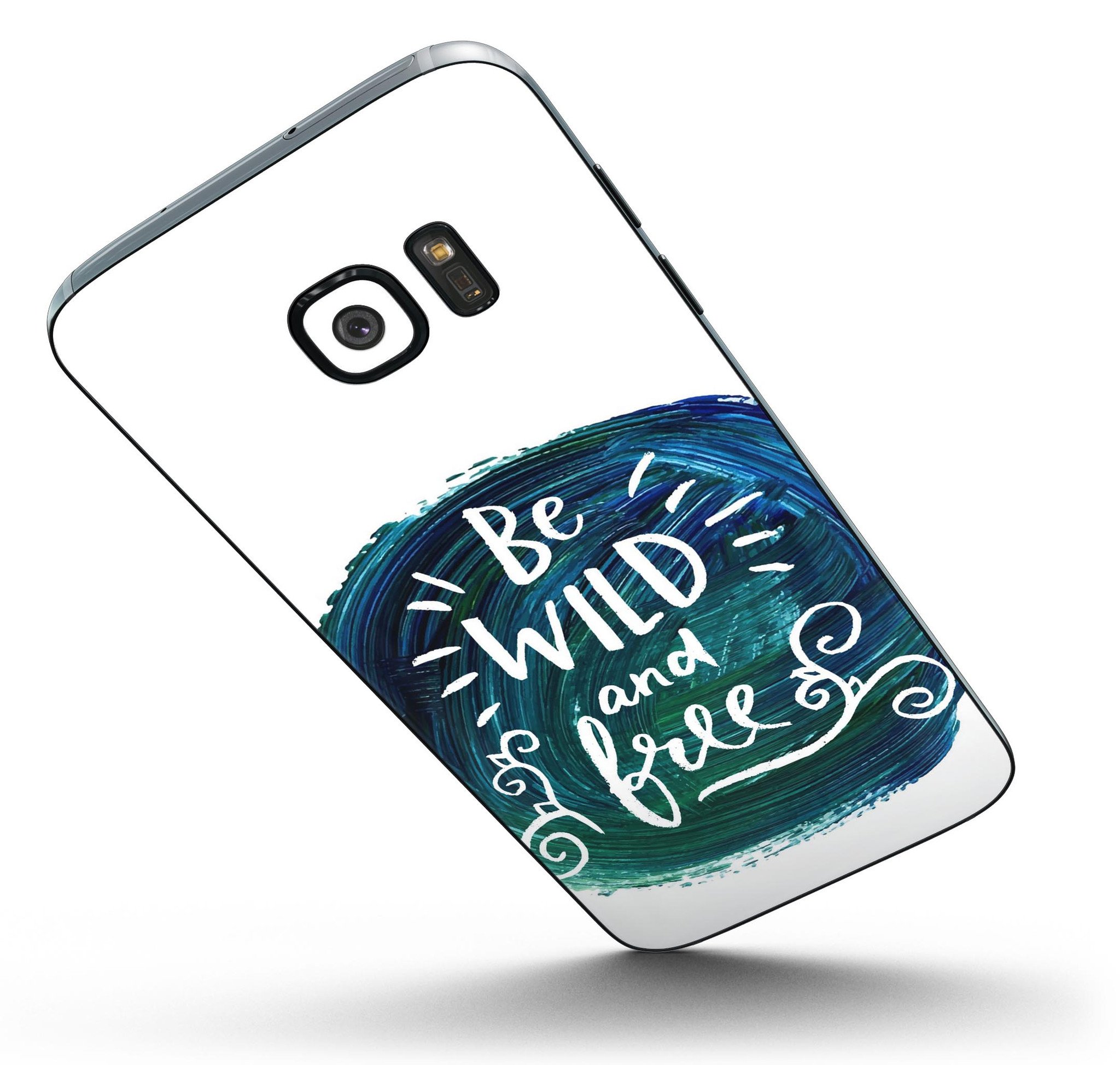 Be Wild and Free Full Body Skin-Kit for Samsung Galaxy S7 and S7 Edge, showcasing vibrant design and premium vinyl material.