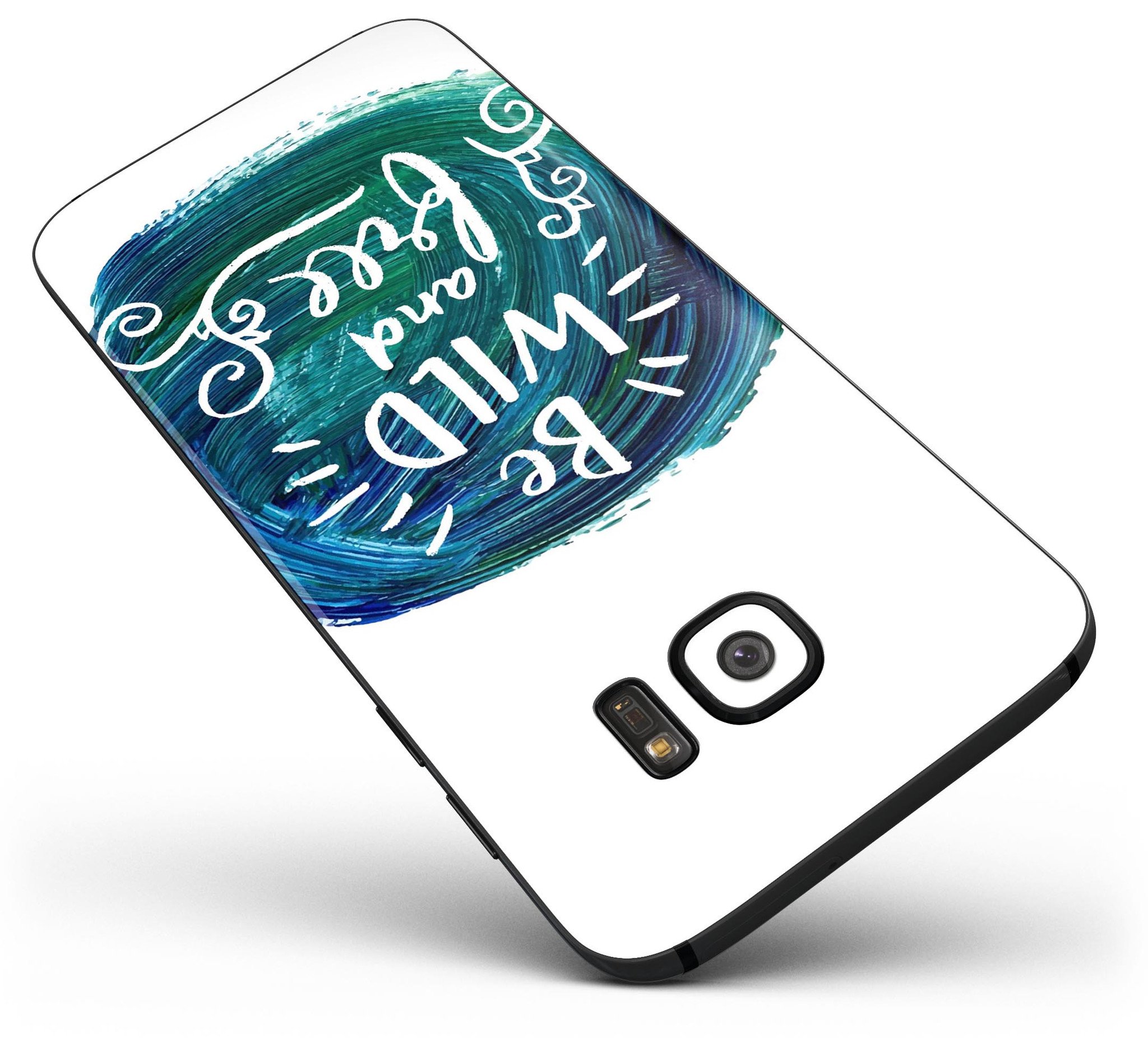 Be Wild and Free Full Body Skin-Kit for Samsung Galaxy S7 and S7 Edge, showcasing vibrant design and premium vinyl material.