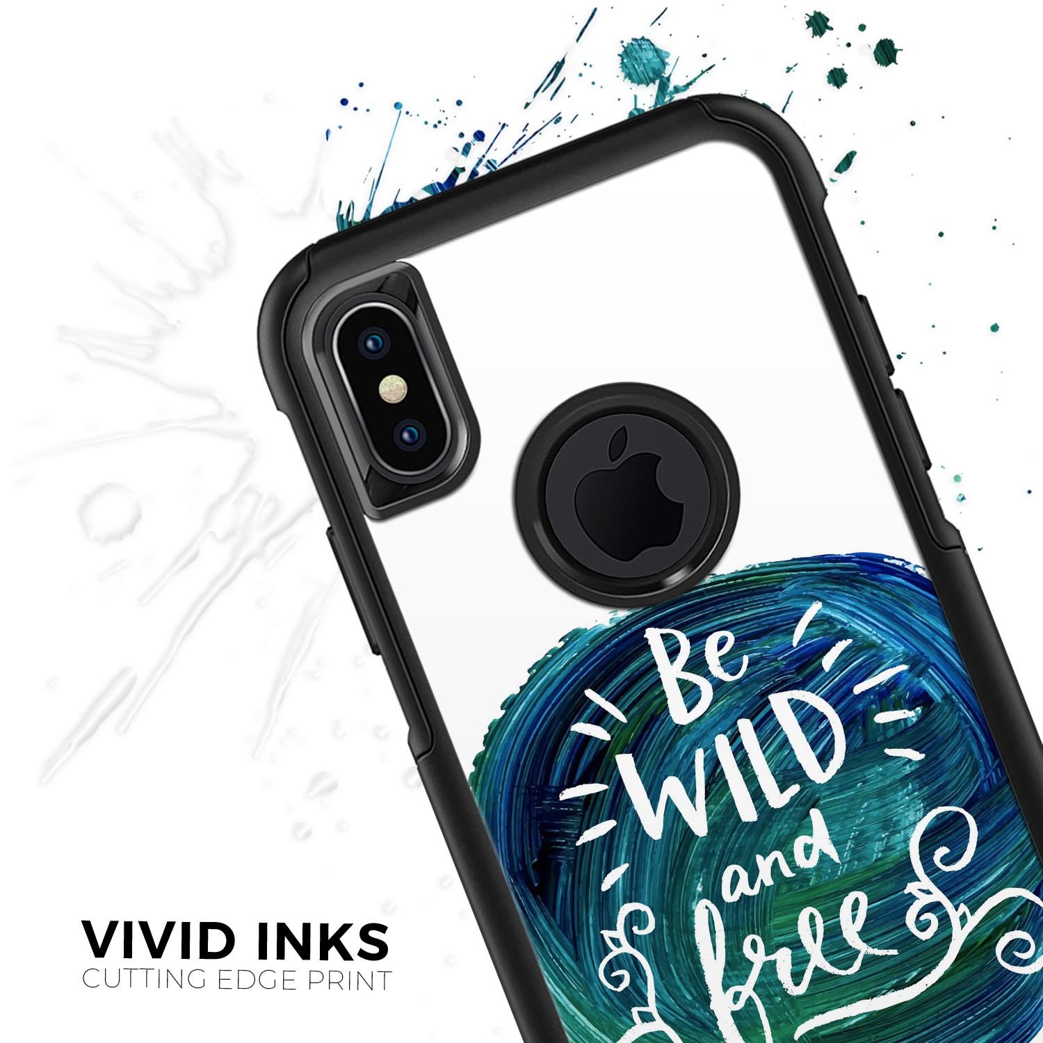Be Wild and Free Skin Kit for iPhone OtterBox Cases featuring vibrant graphics and a dual-layer design for protection.