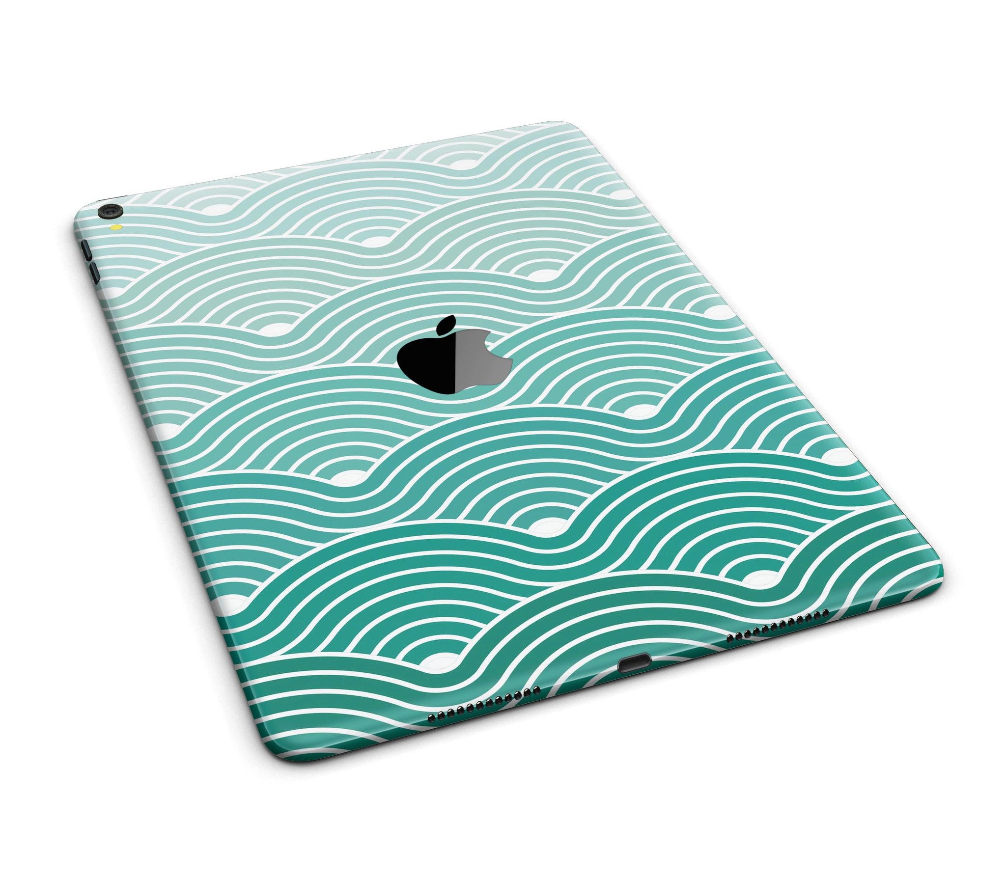 Beach Hotel Wallpaper Waves skin for iPad Pro, showcasing vibrant ocean waves design on a sleek vinyl surface.