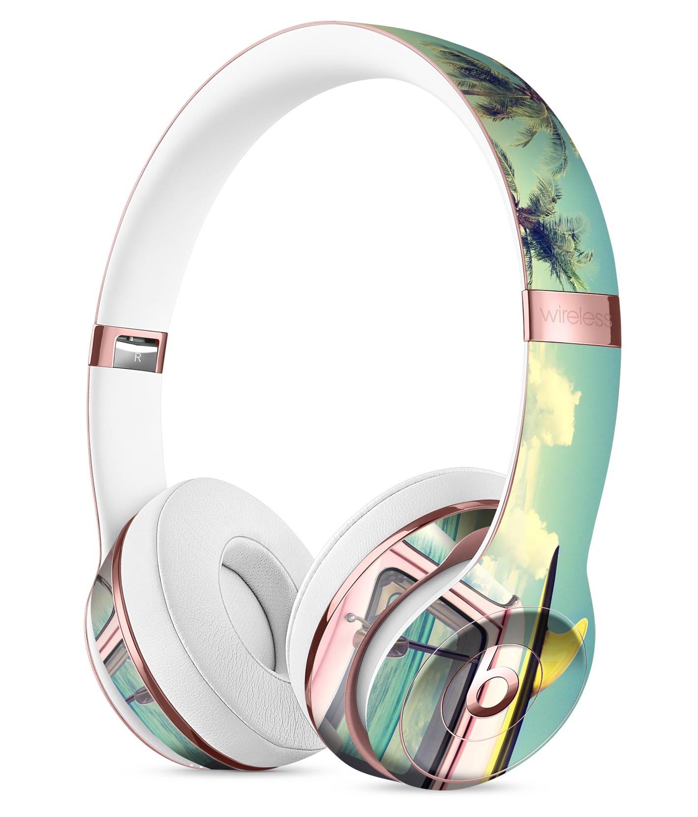 Beach Trip Full-Body Skin Kit for Beats by Dre Solo 3 Wireless, showcasing vibrant design and precise fit.