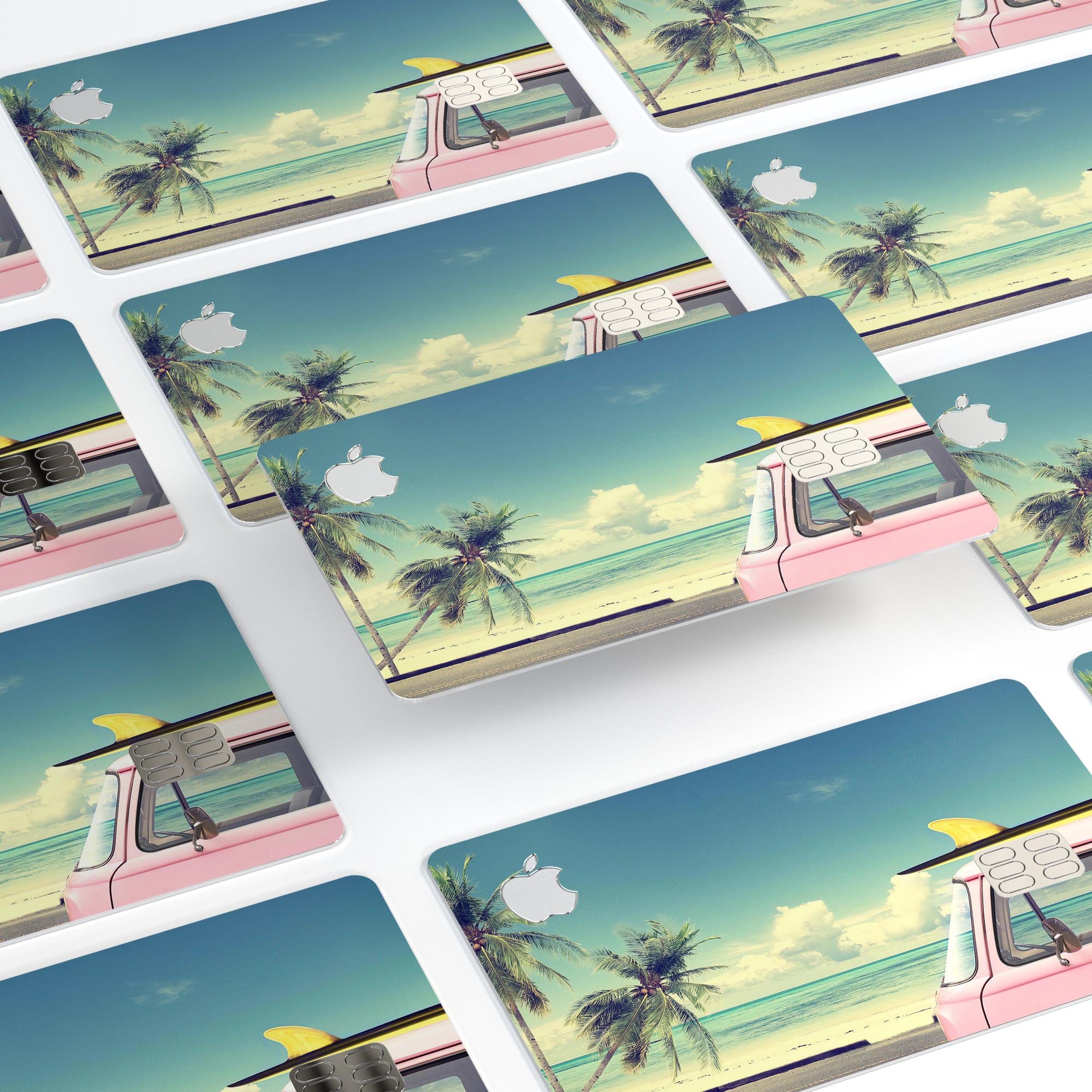 Premium Protective Decal Skin-Kit for Apple Card, showcasing ultra-gloss and soft-matte finishes.