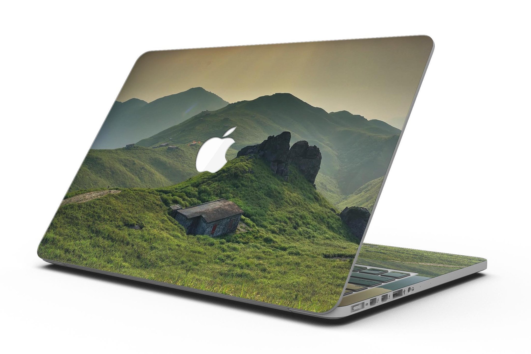 Beautiful Countryside design skin for MacBook Pro with Retina Display, showcasing vibrant colors and intricate patterns.