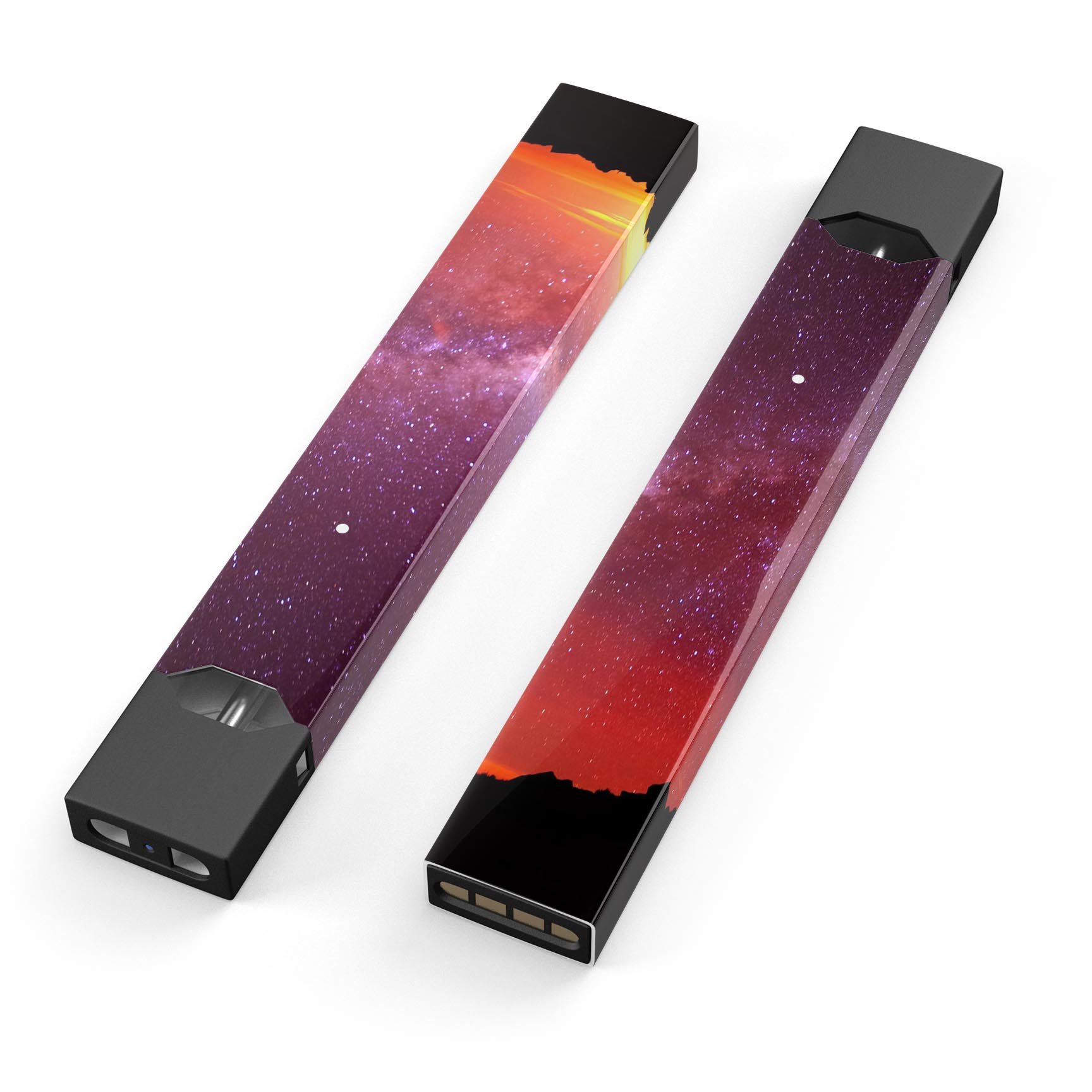 Beautiful Milky Way Sunset skin-wrap for JUUL vaping device, showcasing vibrant colors and a protective design.