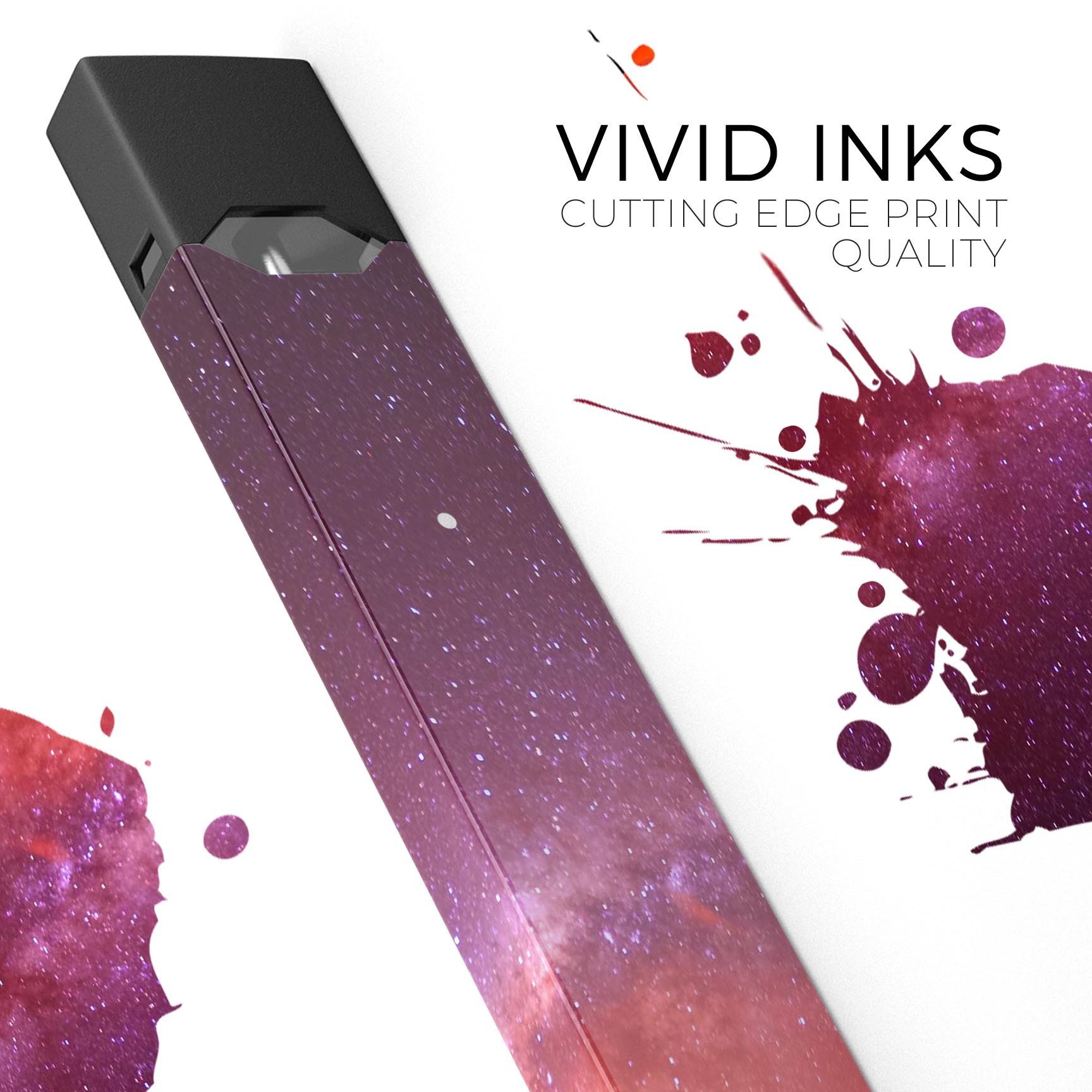 Beautiful Milky Way Sunset skin-wrap for JUUL vaping device, showcasing vibrant colors and a protective design.