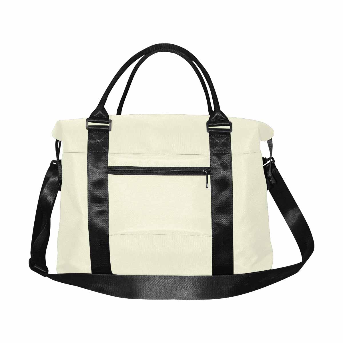 A stylish beige duffel bag made from durable oxford fabric, featuring handles and an adjustable strap, ideal for travel and everyday use.